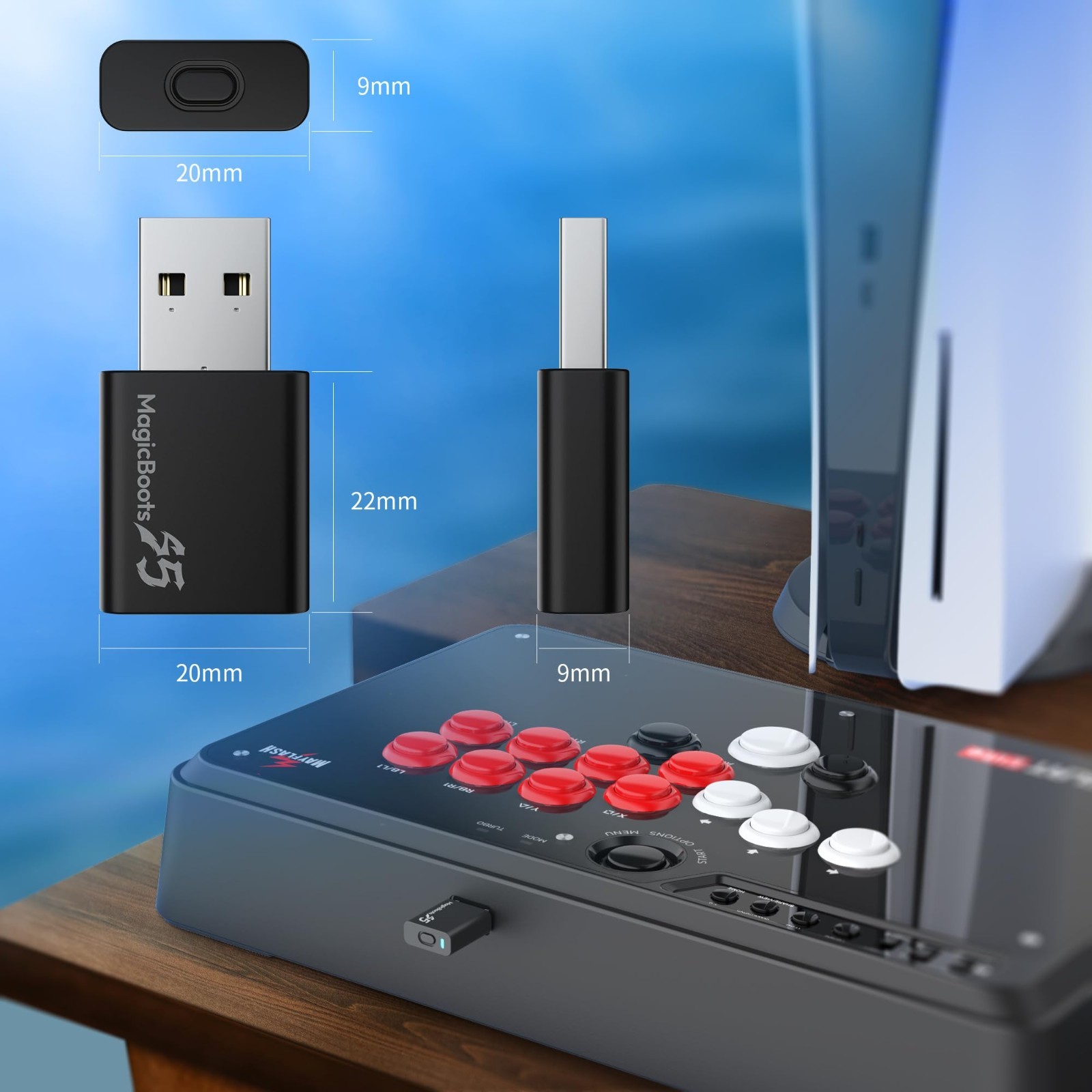 Universal PS4/PS5 Adapter for Arcade Joysticks – MagicBoots FPS Converter