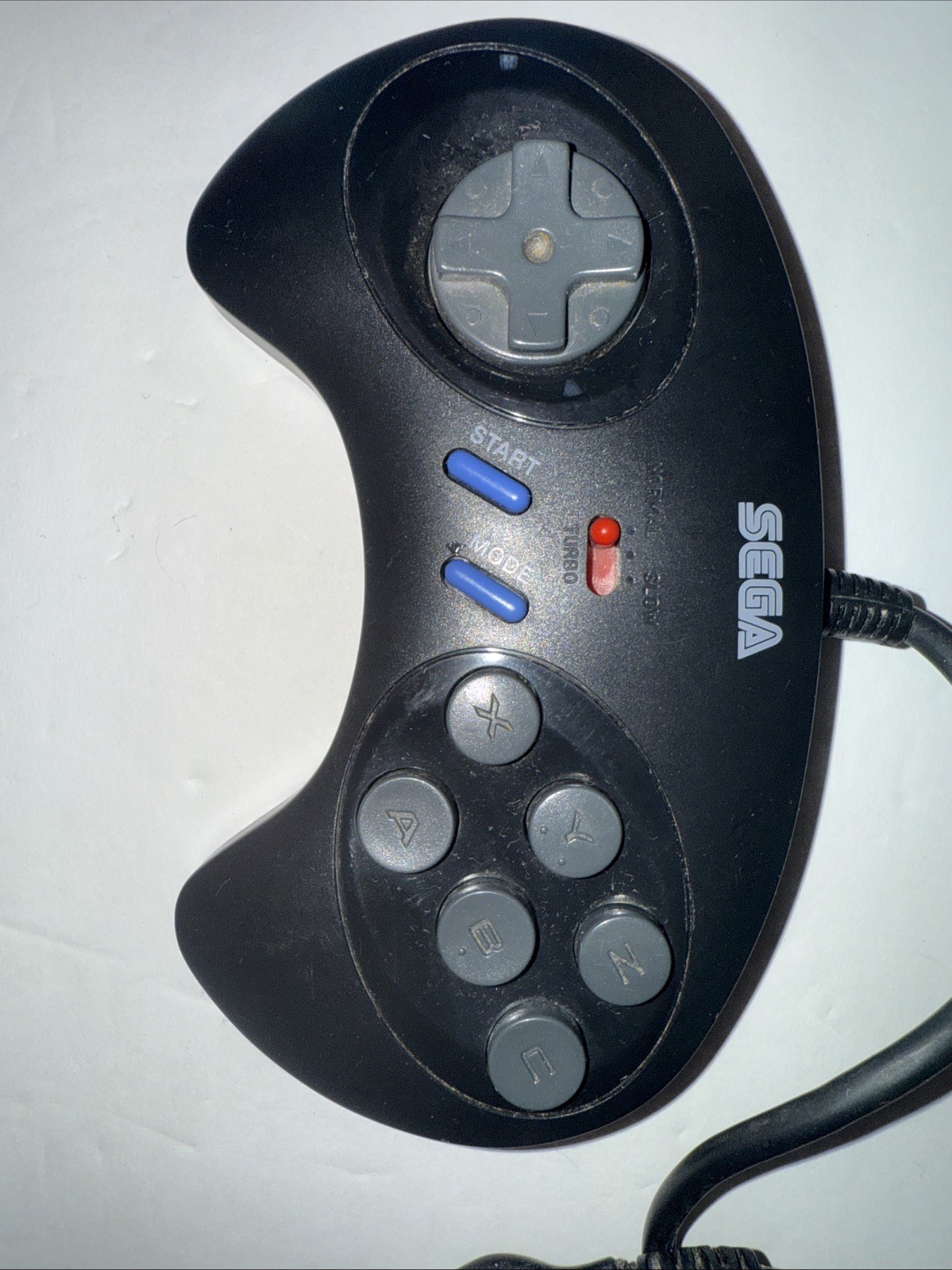 Sega Genesis MK-1470 6-Button Controller Control Pad Turbo .. Good