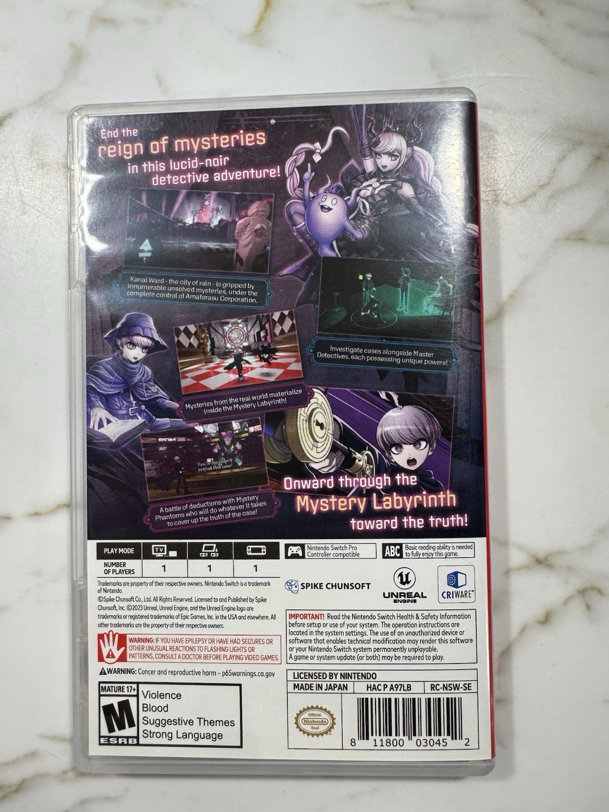 Spike Chunsoft Master Detective Archives: Rain Code Nintendo Switch Adventure