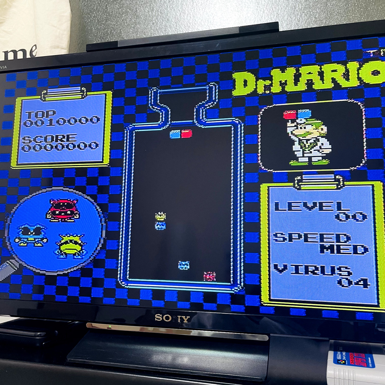 Dr. Mario Nintendo Famicom 1990 Japanese Version HVC-VU Puzzle Retro Games