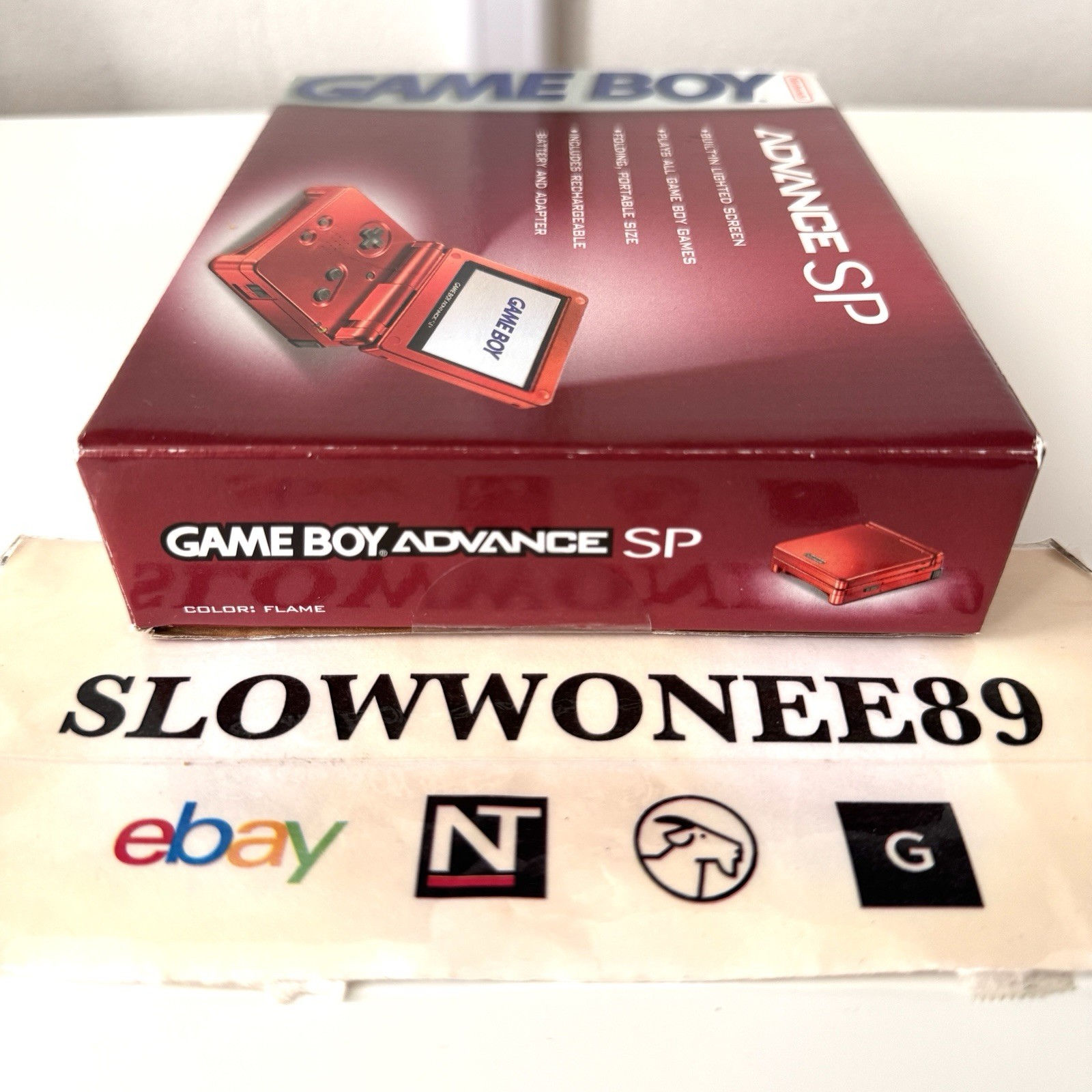NEW SEALED BOX Nintendo Game Boy Advance SP GBA Flame Red Console Rare CIB