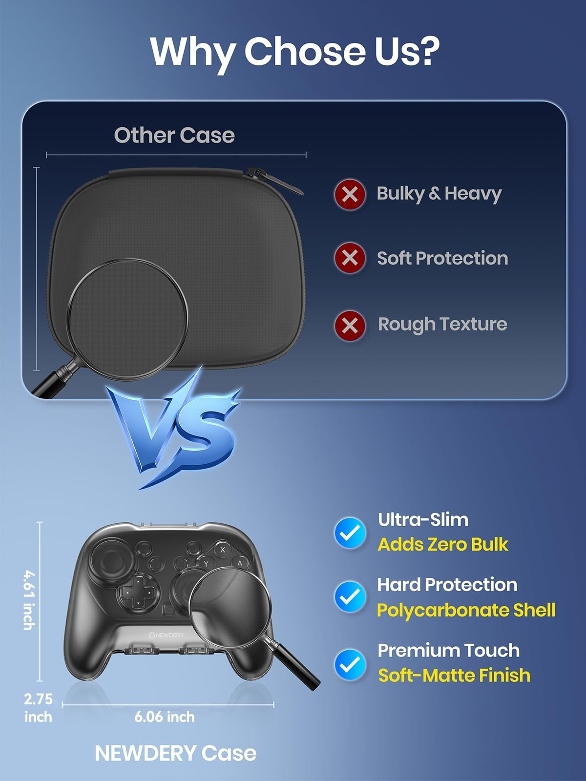 Protective Case for Nintendo Switch 2 Pro Controller Hard Carrying Case Travel
