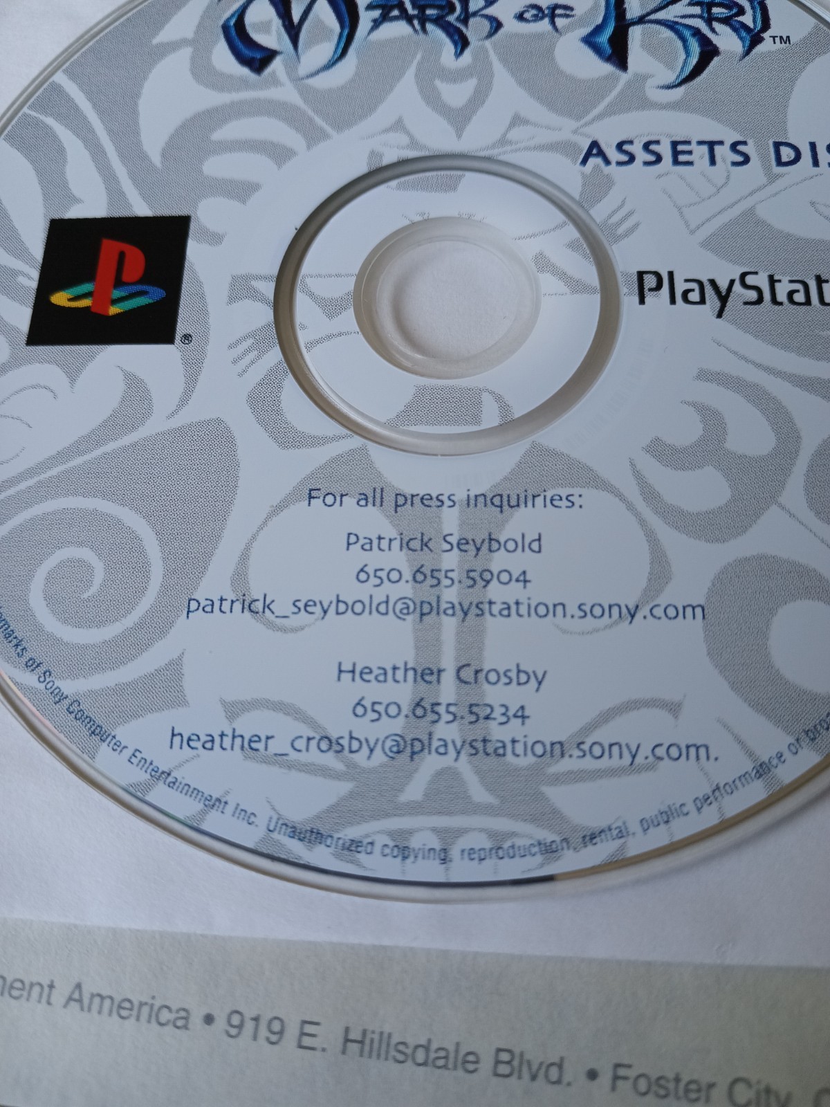 2002 PS2 The Mark of Kri Press Folder – Assets DISC TESTED Q&A with Jay Beard