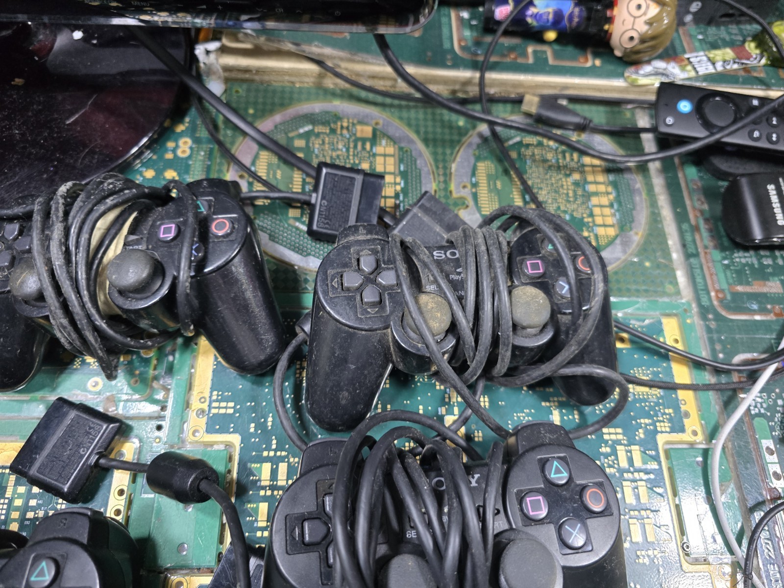 Sony PS2 Original DEFECTIVE DONOR EXACT LOT #3-Controller-CRUDE-DIRT-RUST-PARTS