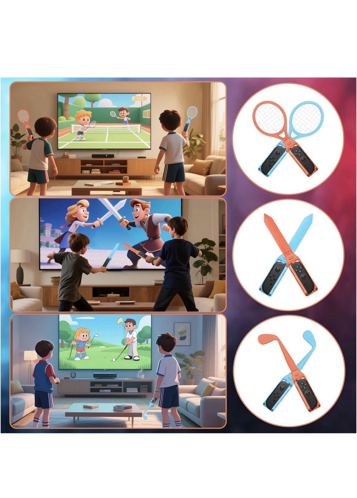 Sports Accessories Bundle for Nintendo Switch 2 – 18 in 1 Family Accessories Kit