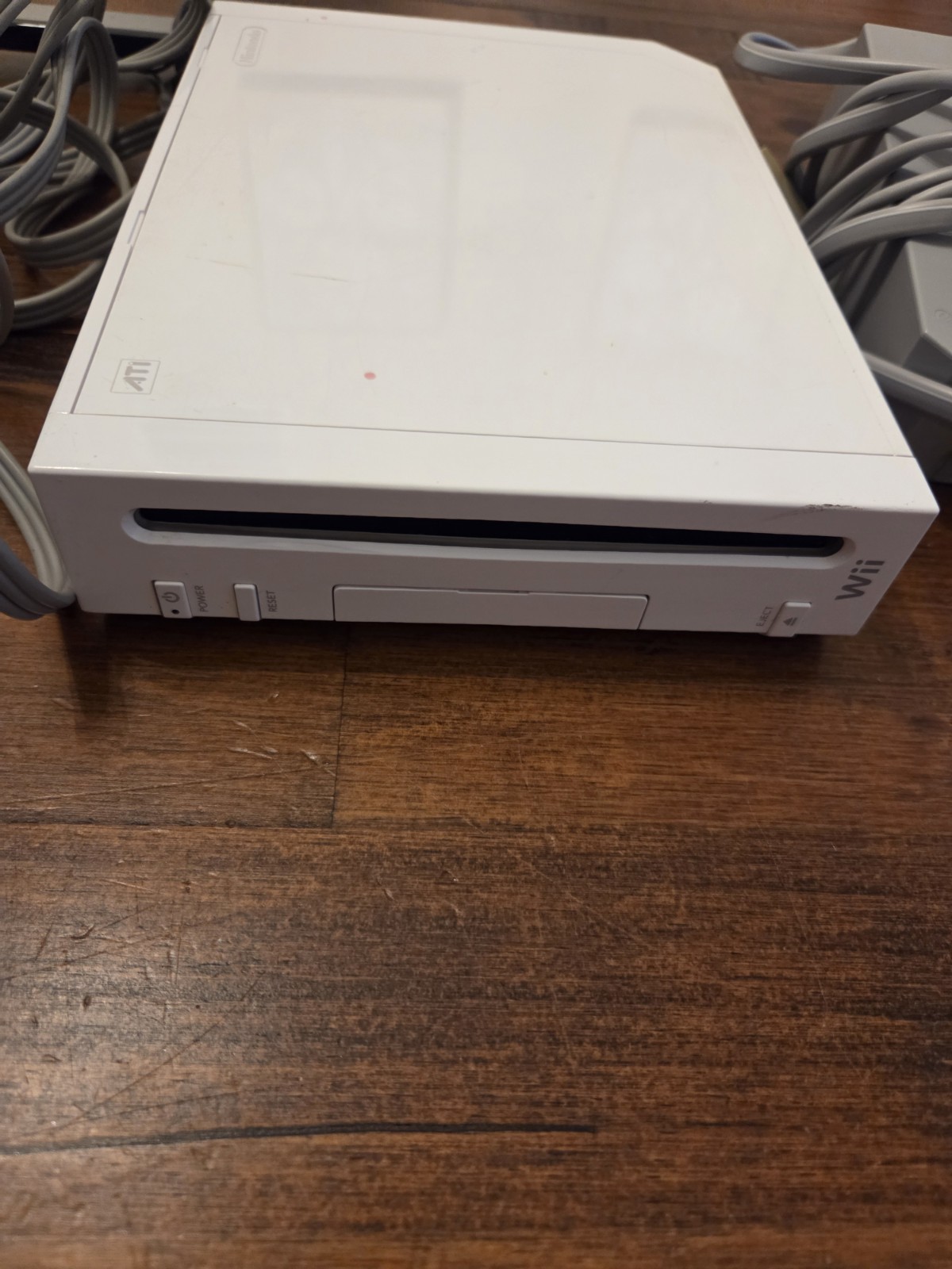 Nintendo Wii RVL-001 White Console Sensor Bar Cords Backwards Compatible Tested