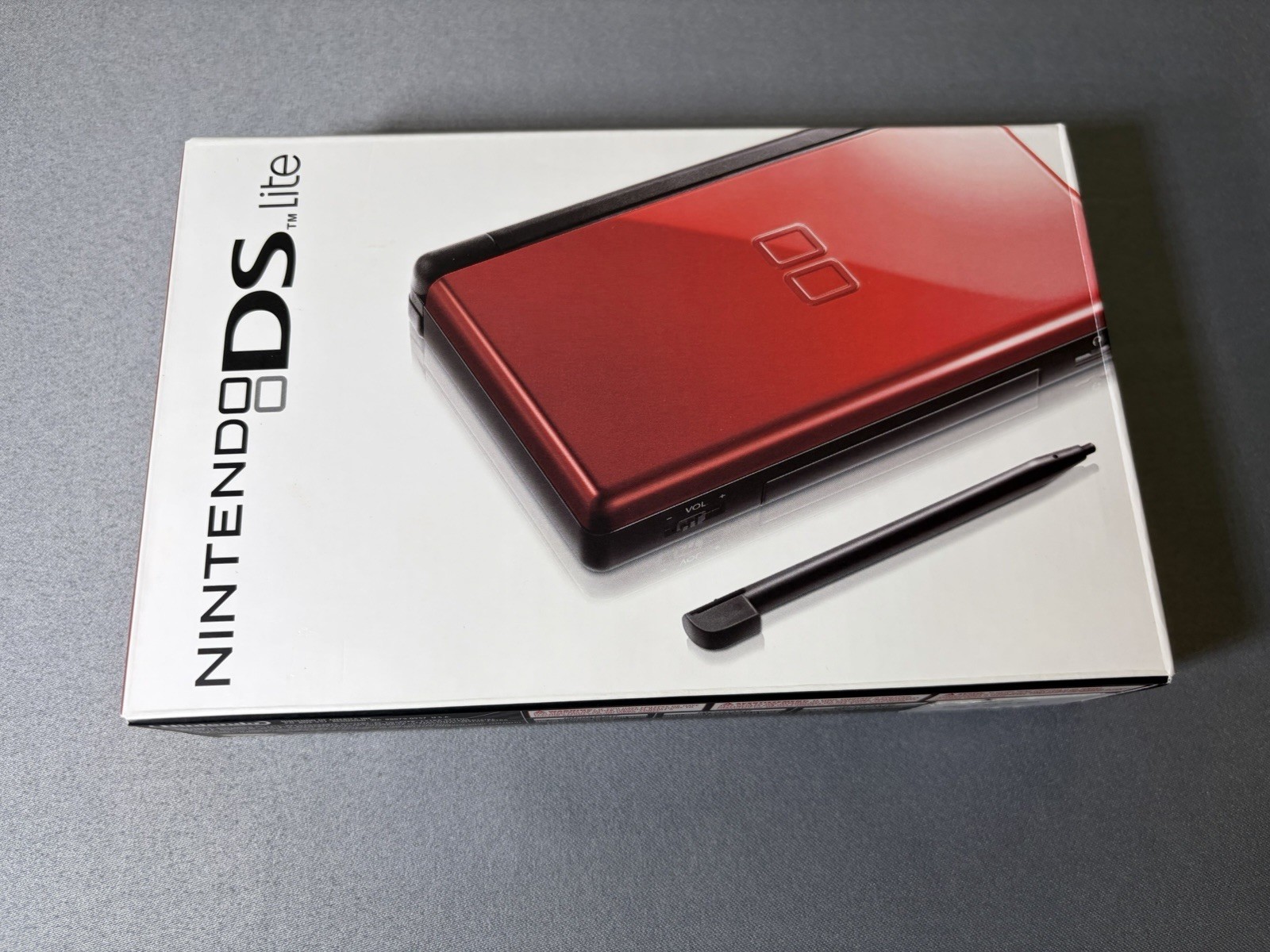 Nintendo DS Lite Crimson Red Black Handheld Console Complete Great Condition