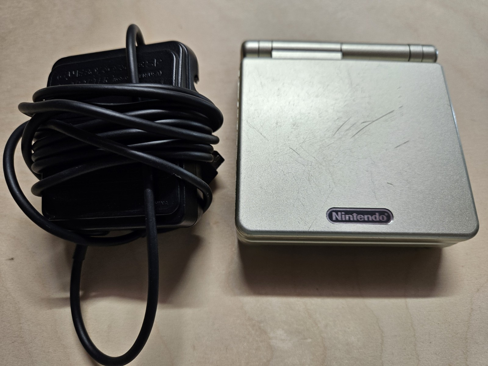 Nintendo Game Boy Advance SP AGS-001 Silver Handheld System Backlight Display