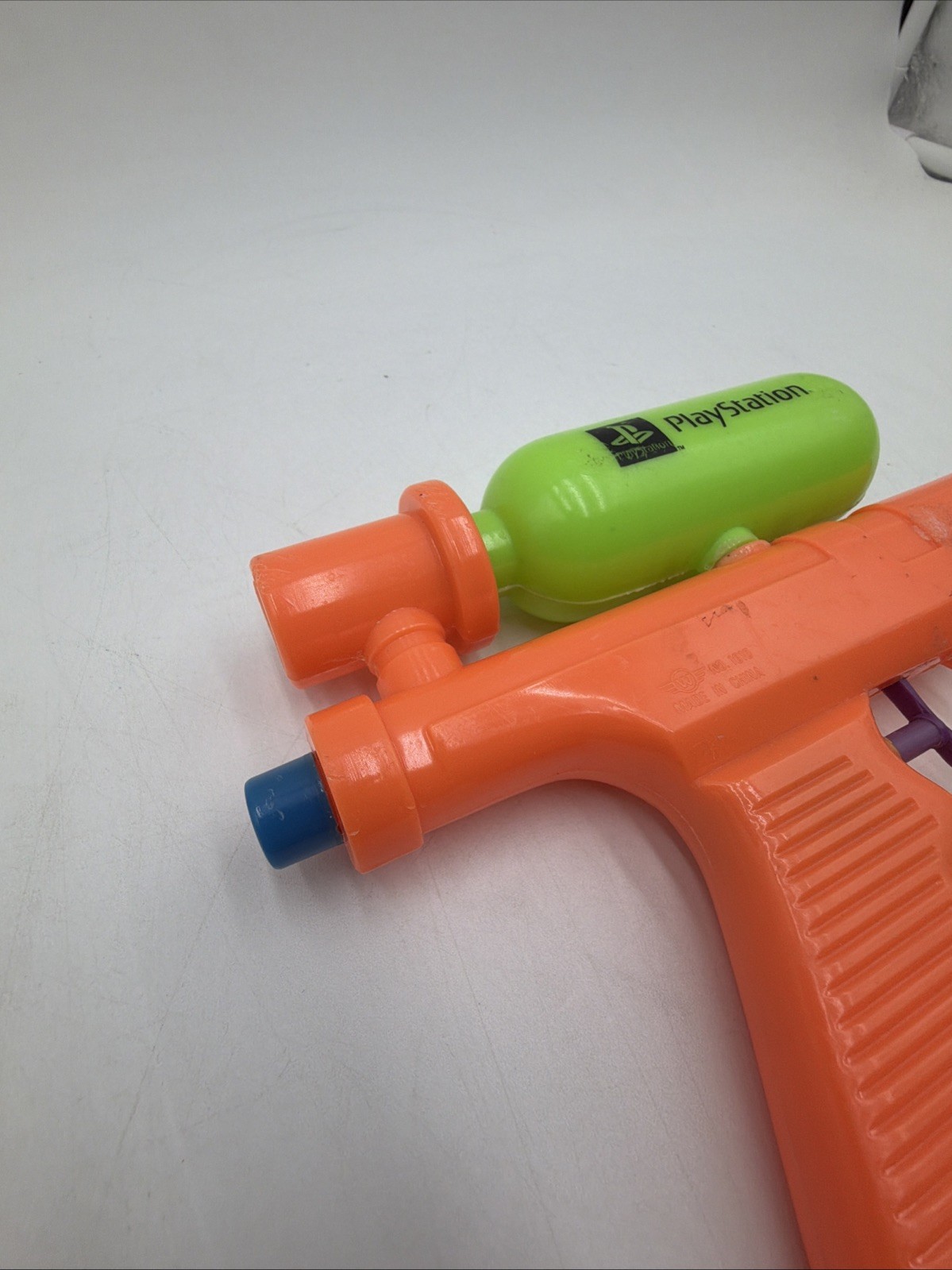Sony Playstation Water Gun PROMO Orange Green Vintage Video Game Company Ad Toy