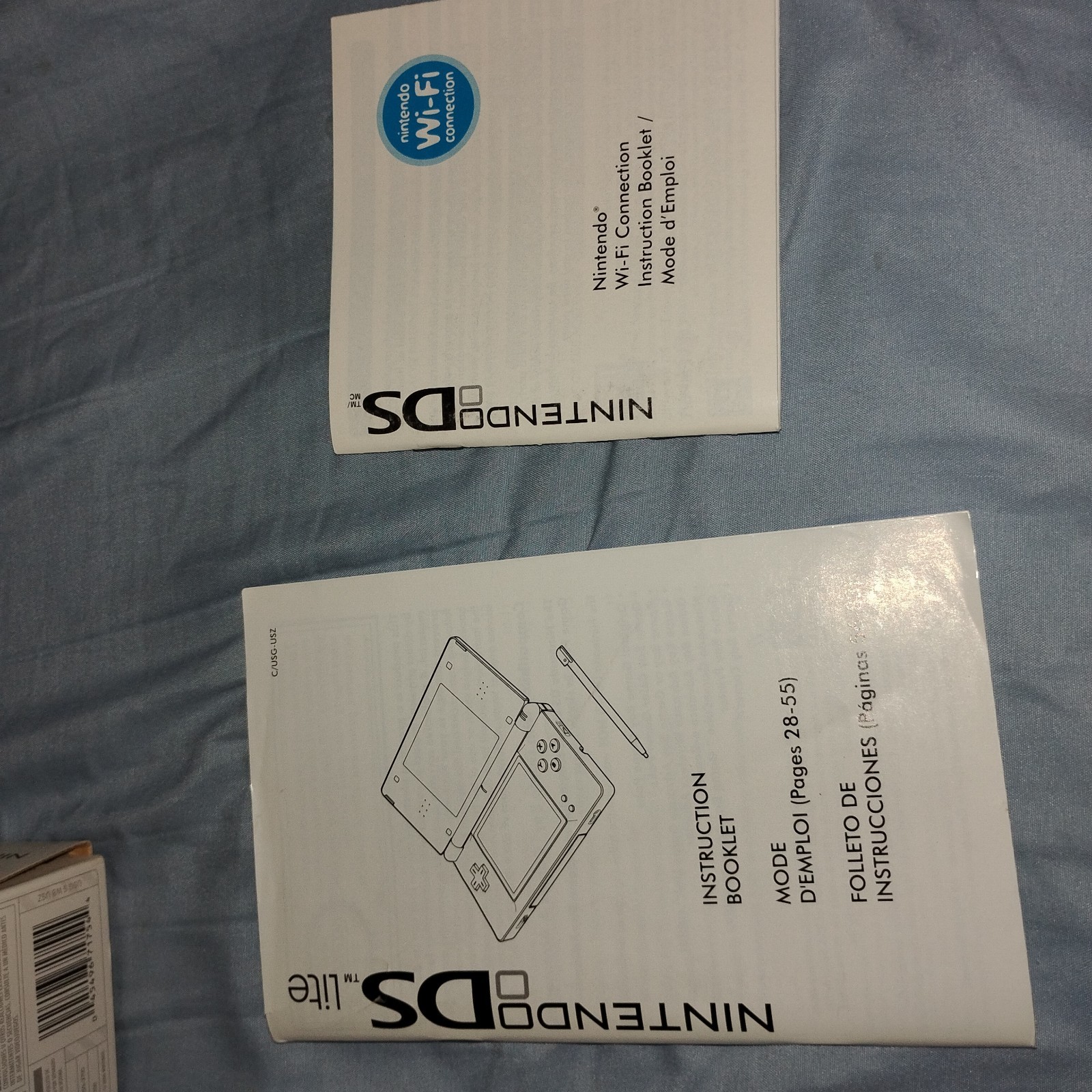 Nintendo DS Lite Console White Working With Box And Instruction Manual NDS