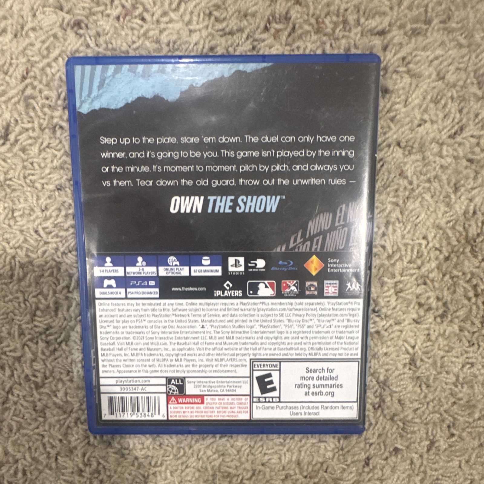 Sony MLB The Show 21 (PS4) 2021 E Multiplayer Online Play NTSC-U/C Baseball