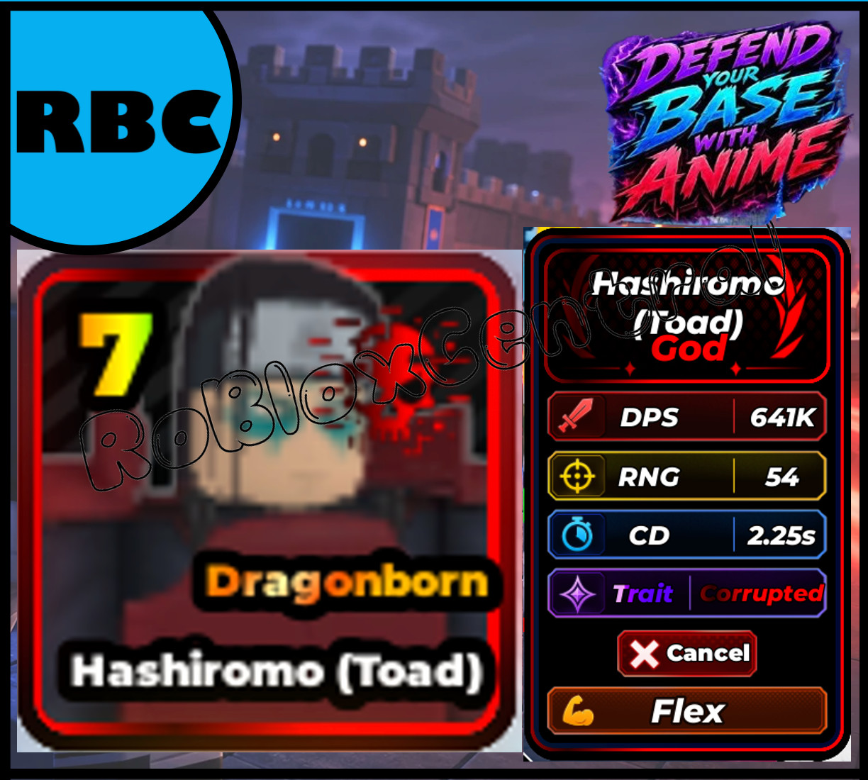 HASHIROMO (DRAGONBORN) CORRUPTED – DEFEND UR BASE WITH ANIME – 641K DPS