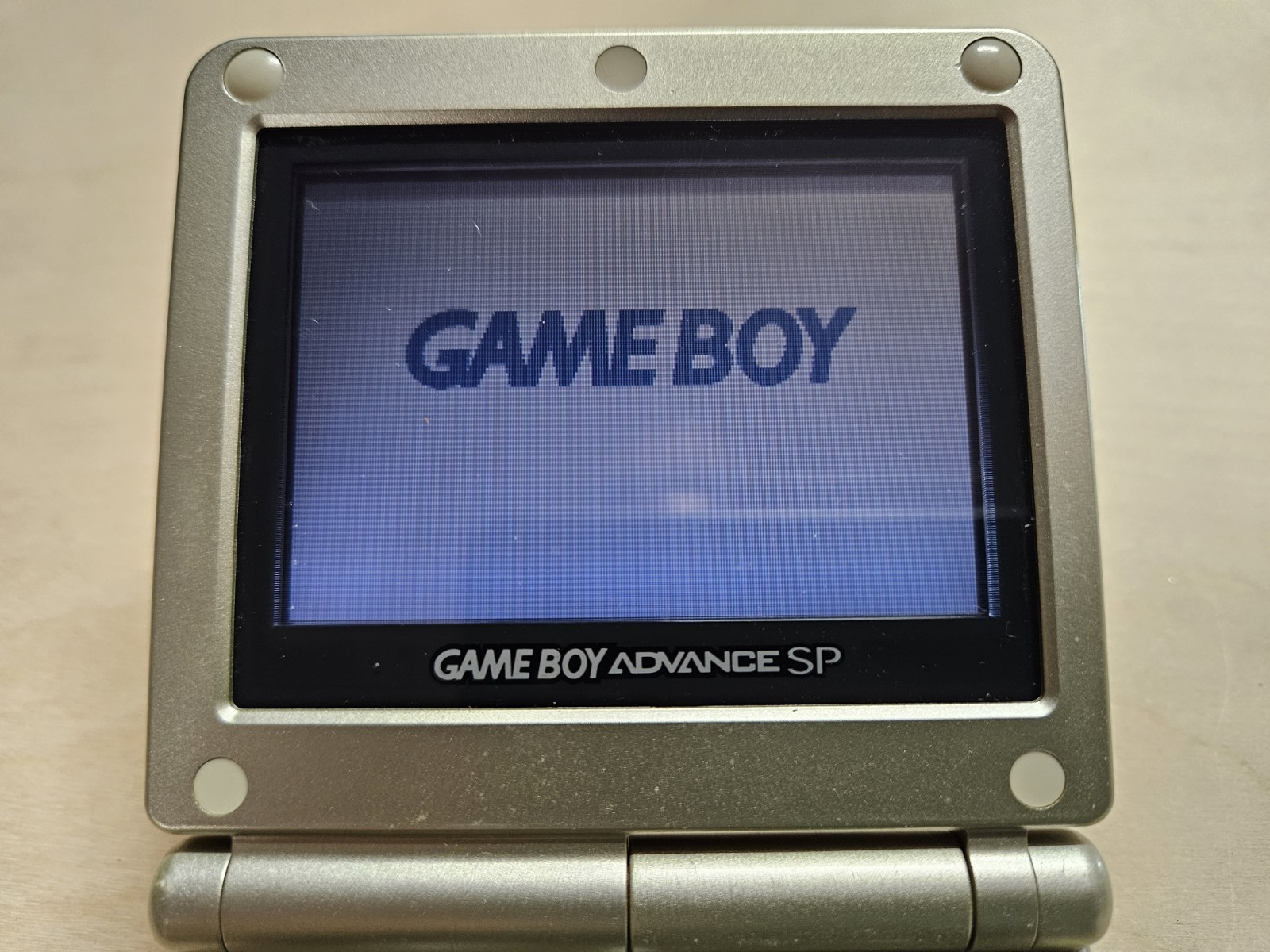 Nintendo Game Boy Advance SP AGS-001 Silver Handheld System Backlight Display