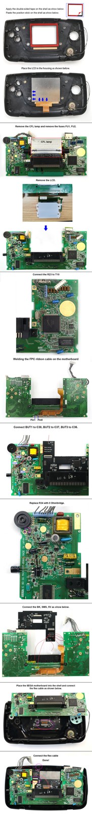 3.5″ 640×480 Retro Pixel HD IPS LCD Rechargeable Battery For SEGA Game Gear GG