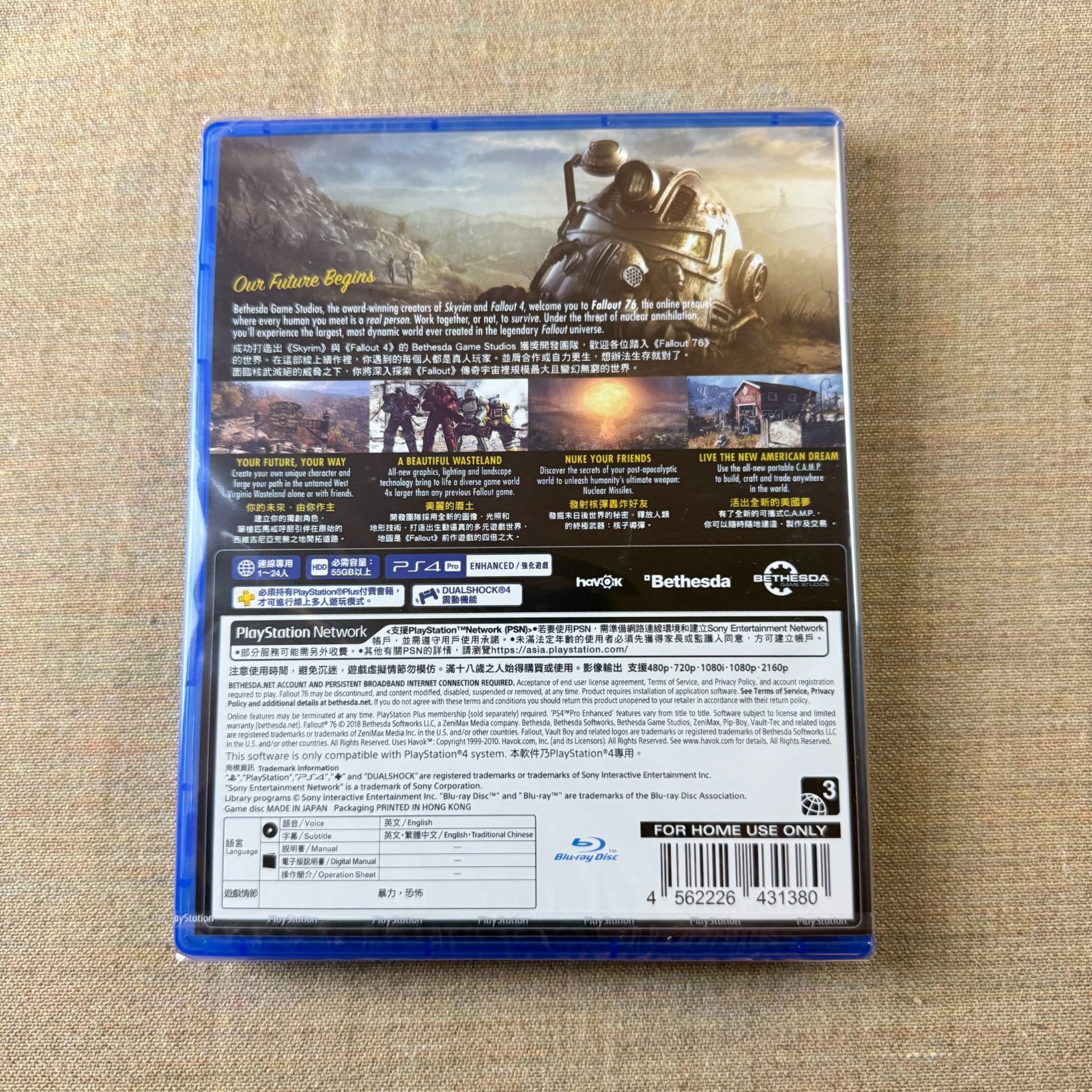 Fallout 76 PS4 Factory Sealed Asia Version Chinese English Region Free Game