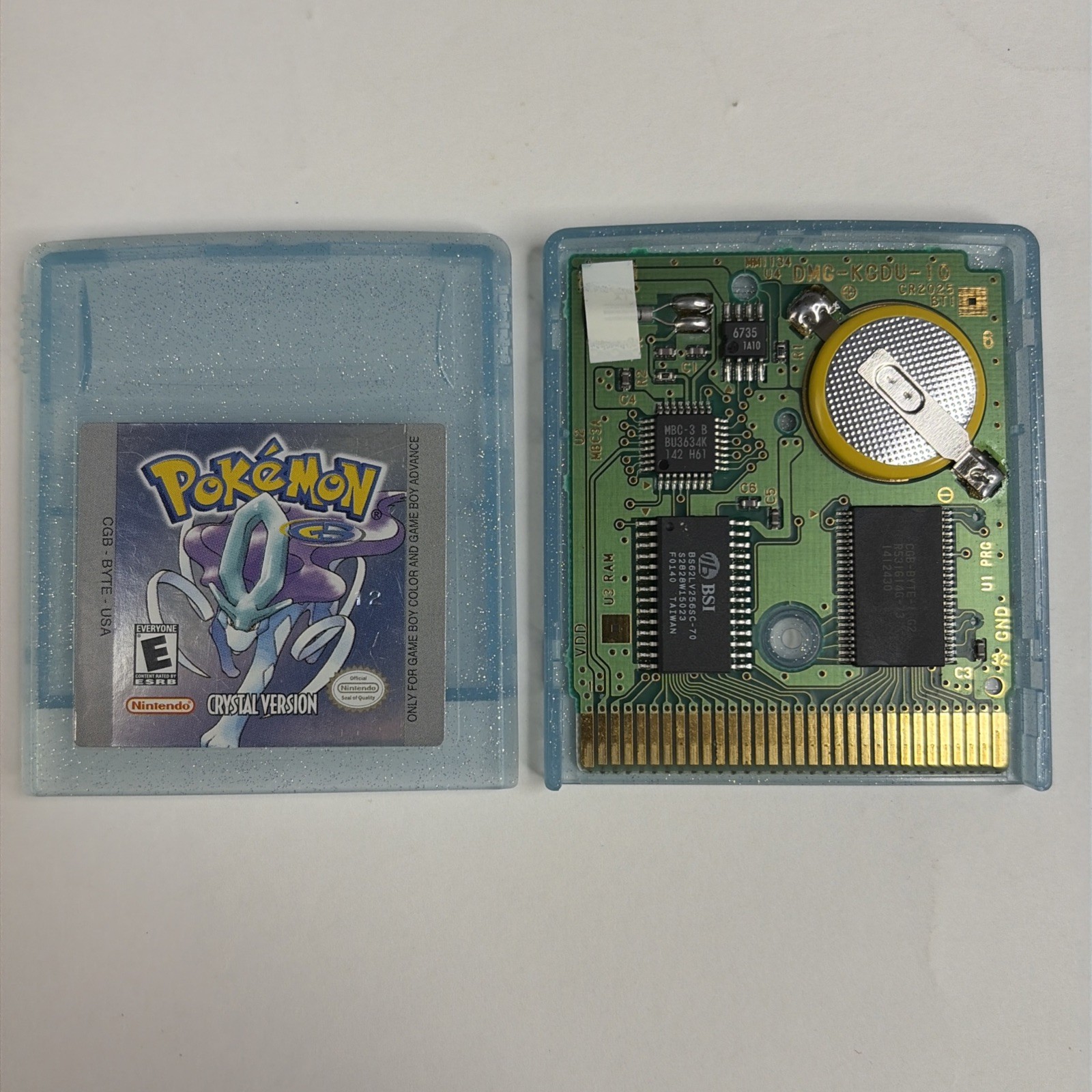 CLEAN Pokemon: Crystal Version GBC (Game Boy Color, 2001) New Battery Authentic