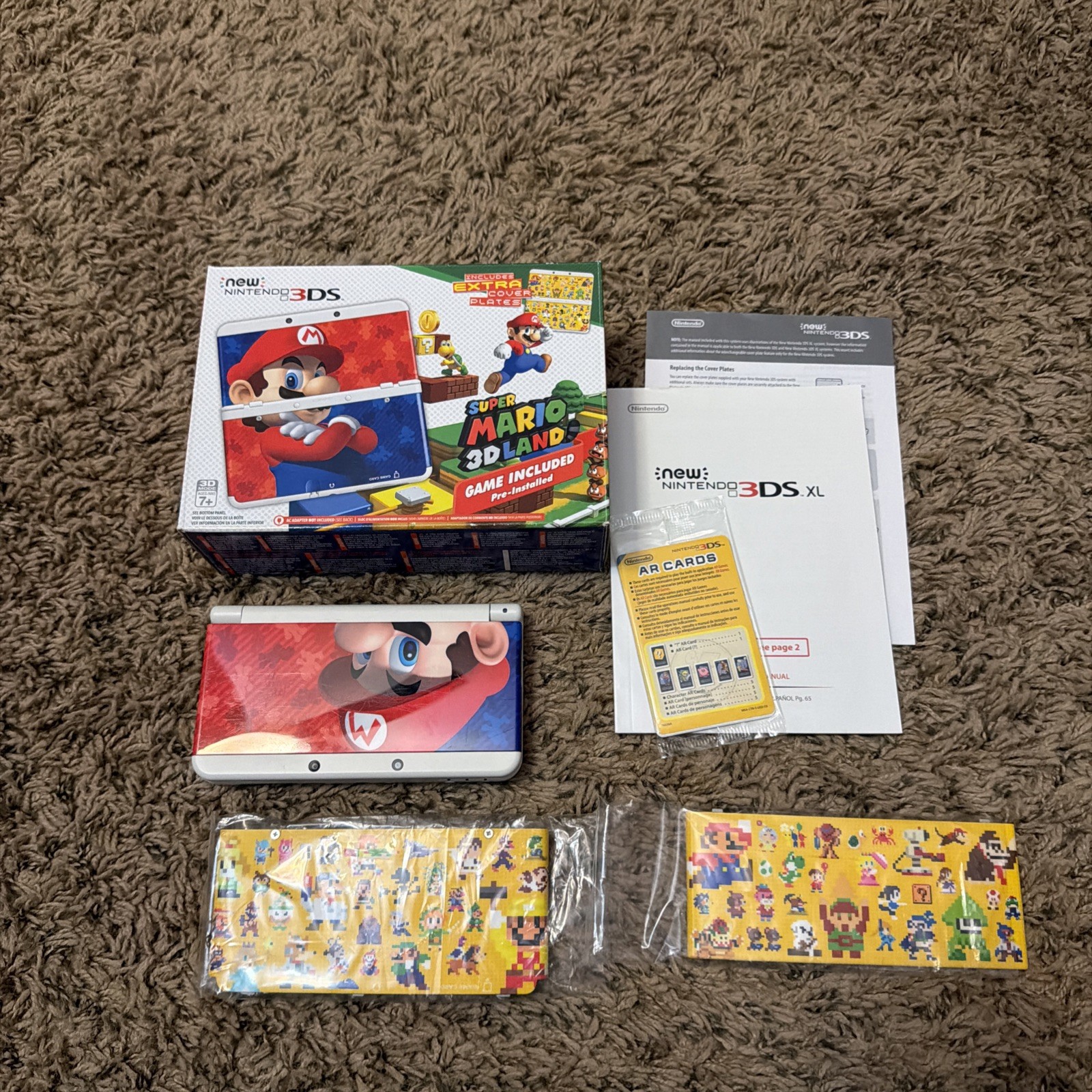 New Nintendo 3DS Super Mario 3D Land Edition Console In Original Box W Plates