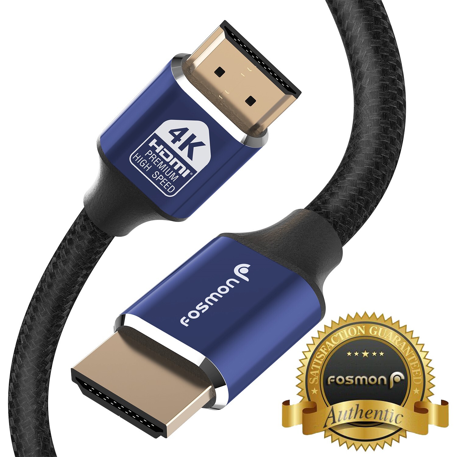 Fosmon [6FT][4K UHD|3D Ready] Gold Plated High Speed Ethernet HDMI 2.0 Cable