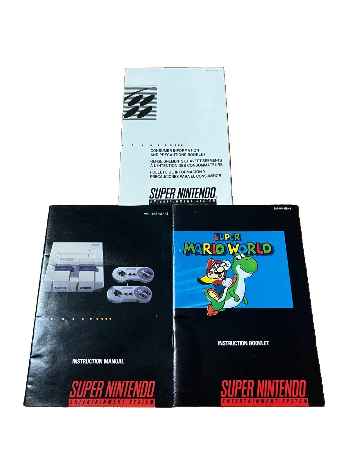 SNES Super Set Super Mario World MINT Complete, Tested, Working CLEAN & 3 Games