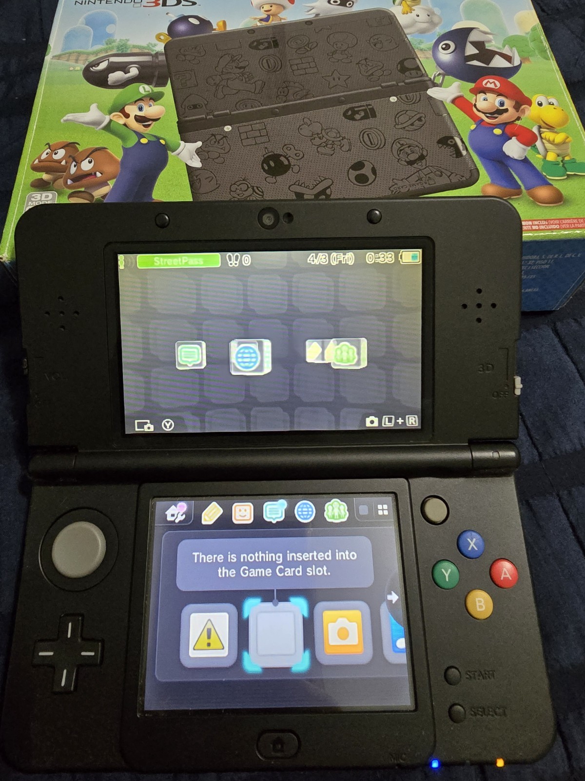 Nintendo 3DS Original Super Mario Edition 4GB Handheld System – Black