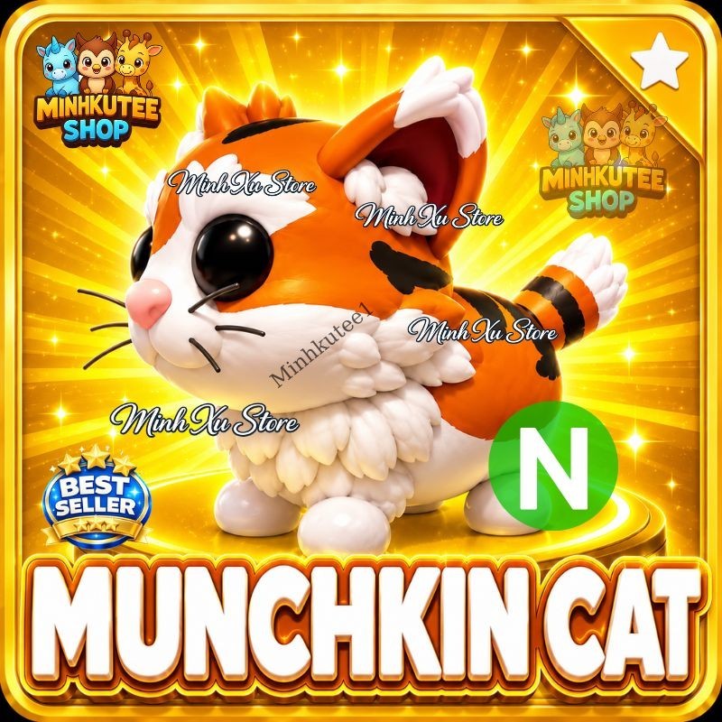🐱 Neon Munchkin Cat (N) | Adopt M1e Pet – Fast Delivery ⚡