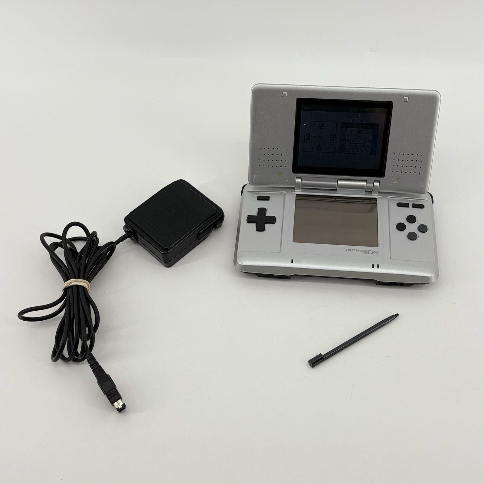 Nintendo DS Original NTR-001 Console – Titanium Silver & Charger – Tested Read!!