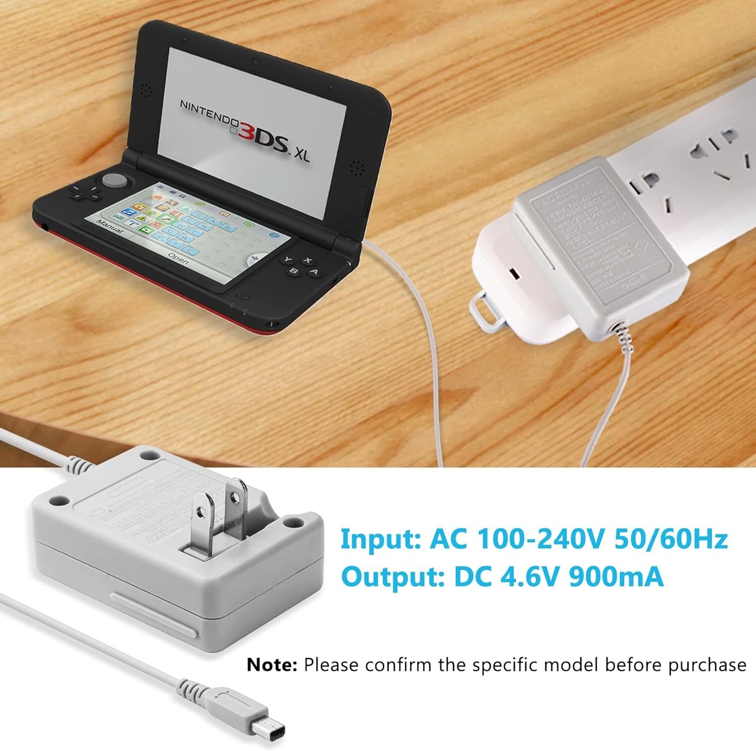 AC Adapter Home Wall Charger Cable Power Plug for Nintendo DSi/ 2DS/ 3DS/ DSi XL