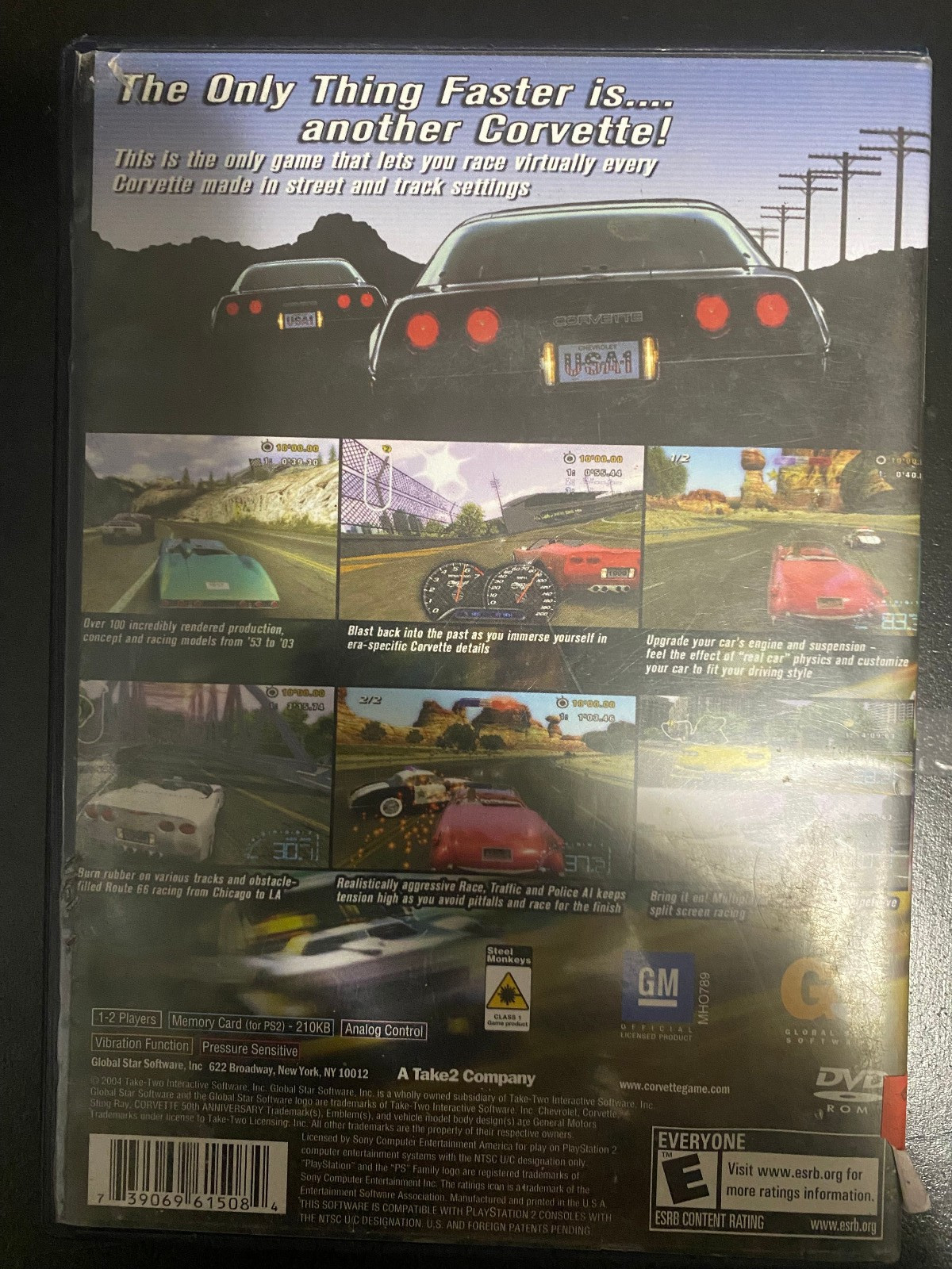 Corvette – PS2 Sony Playstation 2 – Global Star Software – Acceptable Condition