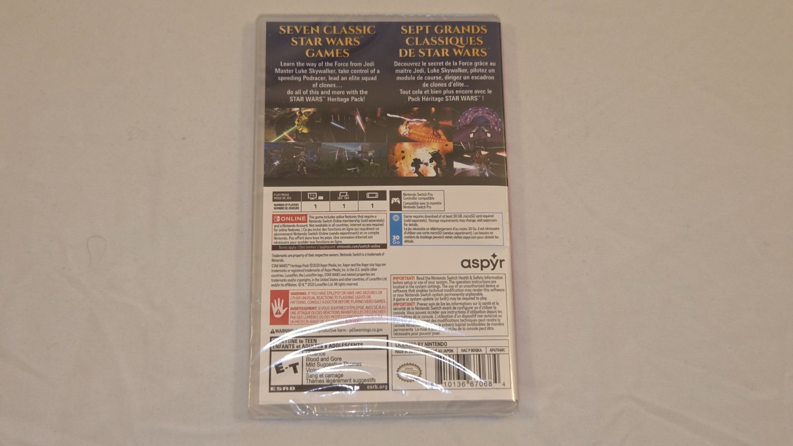 Star Wars Heritage Pack (Nintendo Switch, 2023) – Factory Sealed – 7 Games