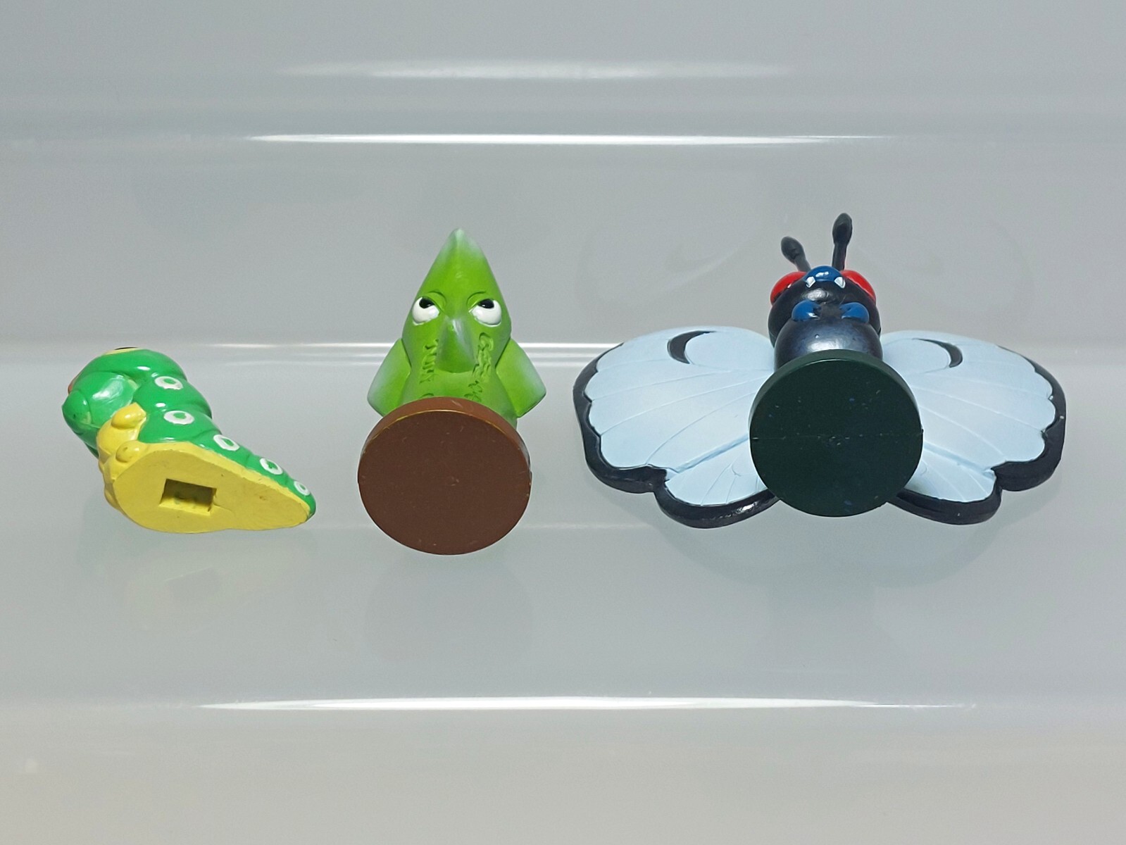 Pokemon Figure Butterfree Metapod MC Tomy & Caterpie Stamp Banpresto 0.9-1.9in