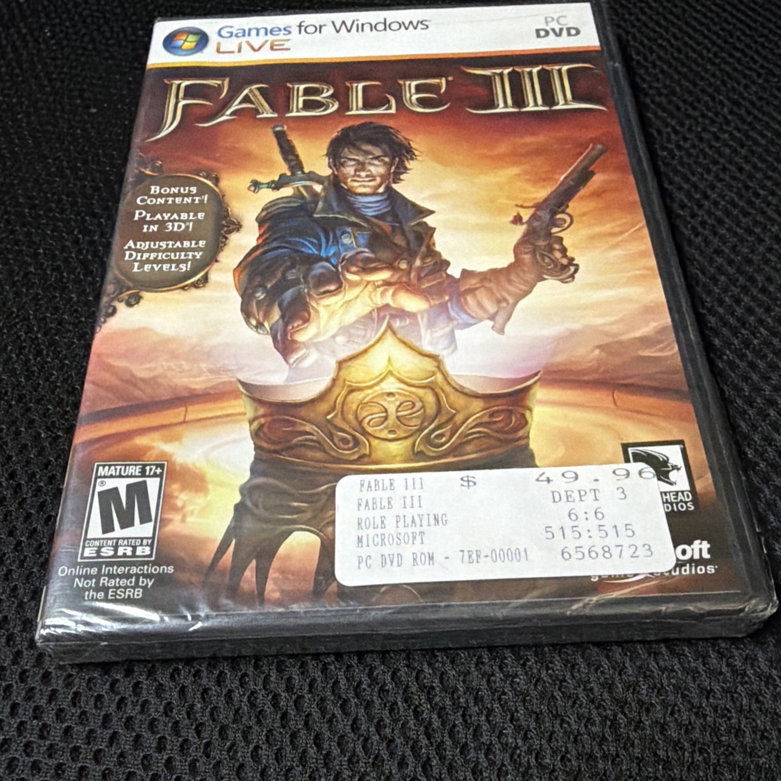 Fable III (3) PC/Games for Windows Live 2011 Brand New Factory Sealed