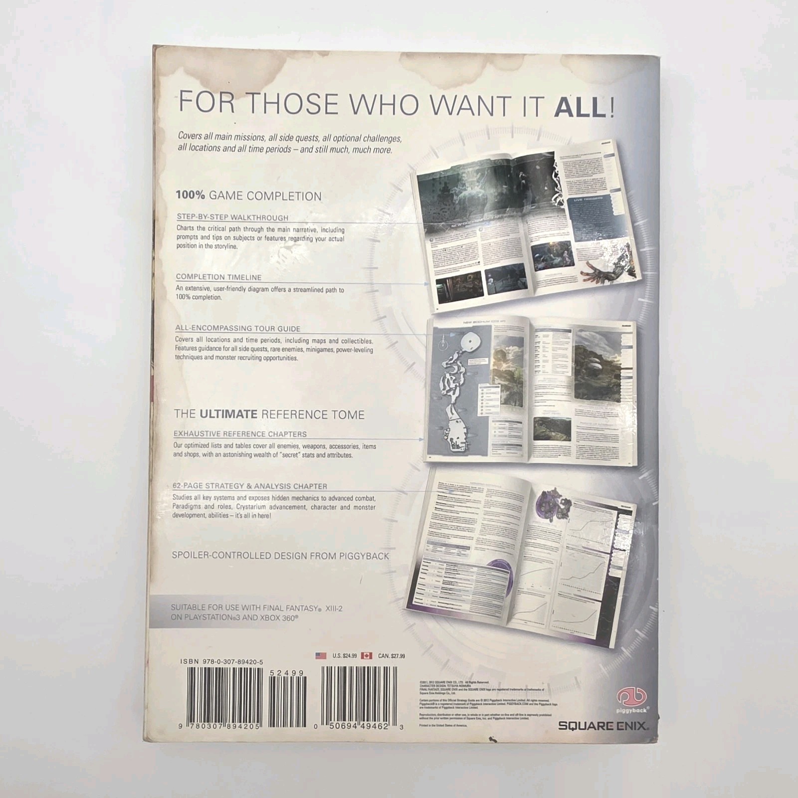 Final Fantasy XIII-2 Complete Official Guide Book | Collector’s Guide- Used