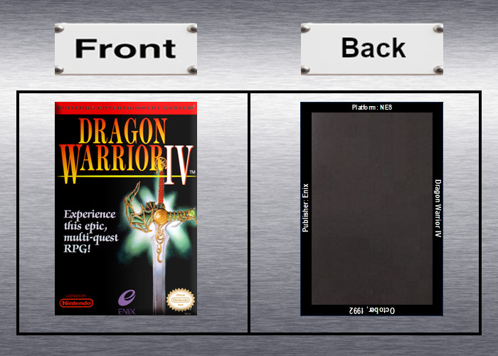 Dragon Warrior 1, 2, 3, 4 Video Game Box Art *NES* High Quality Magnet