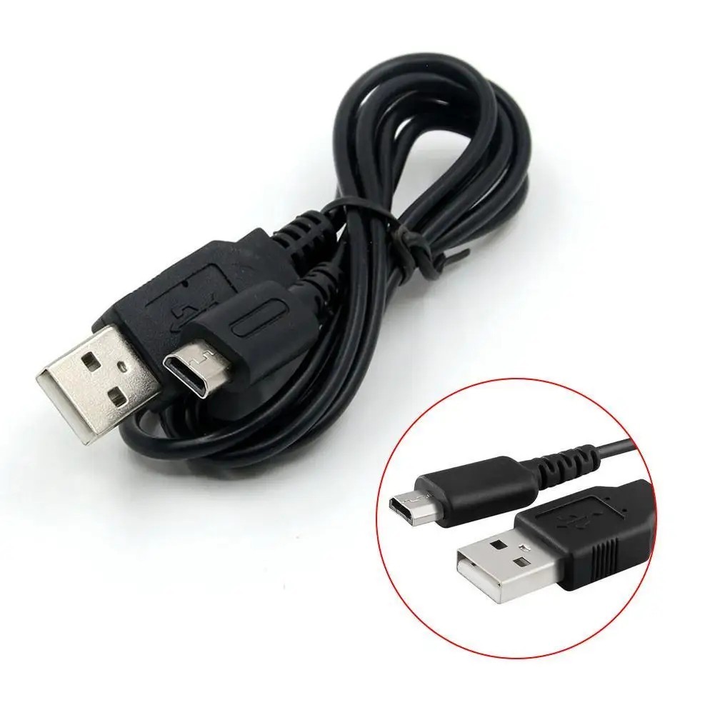 USB Charger Cable for Nintendo DS Lite NDSL Charging Power Cord Sync Lead Black