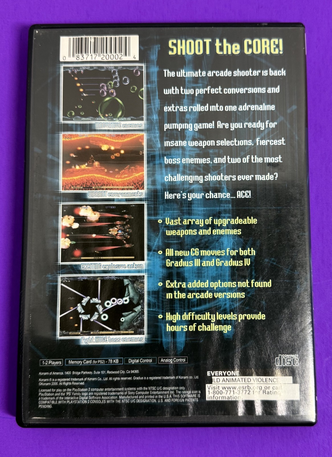 Gradius III (3) and IV (4) PlayStation 2 CIB W/Manual & Reg Card- Tested