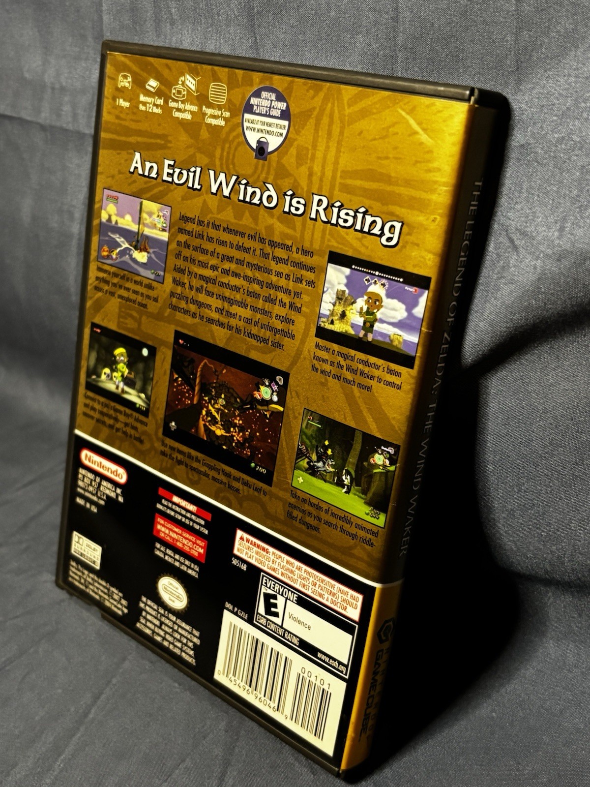 The Legend of Zelda The Wind Waker Nintendo GameCube Case, Manual & Inserts ONLY