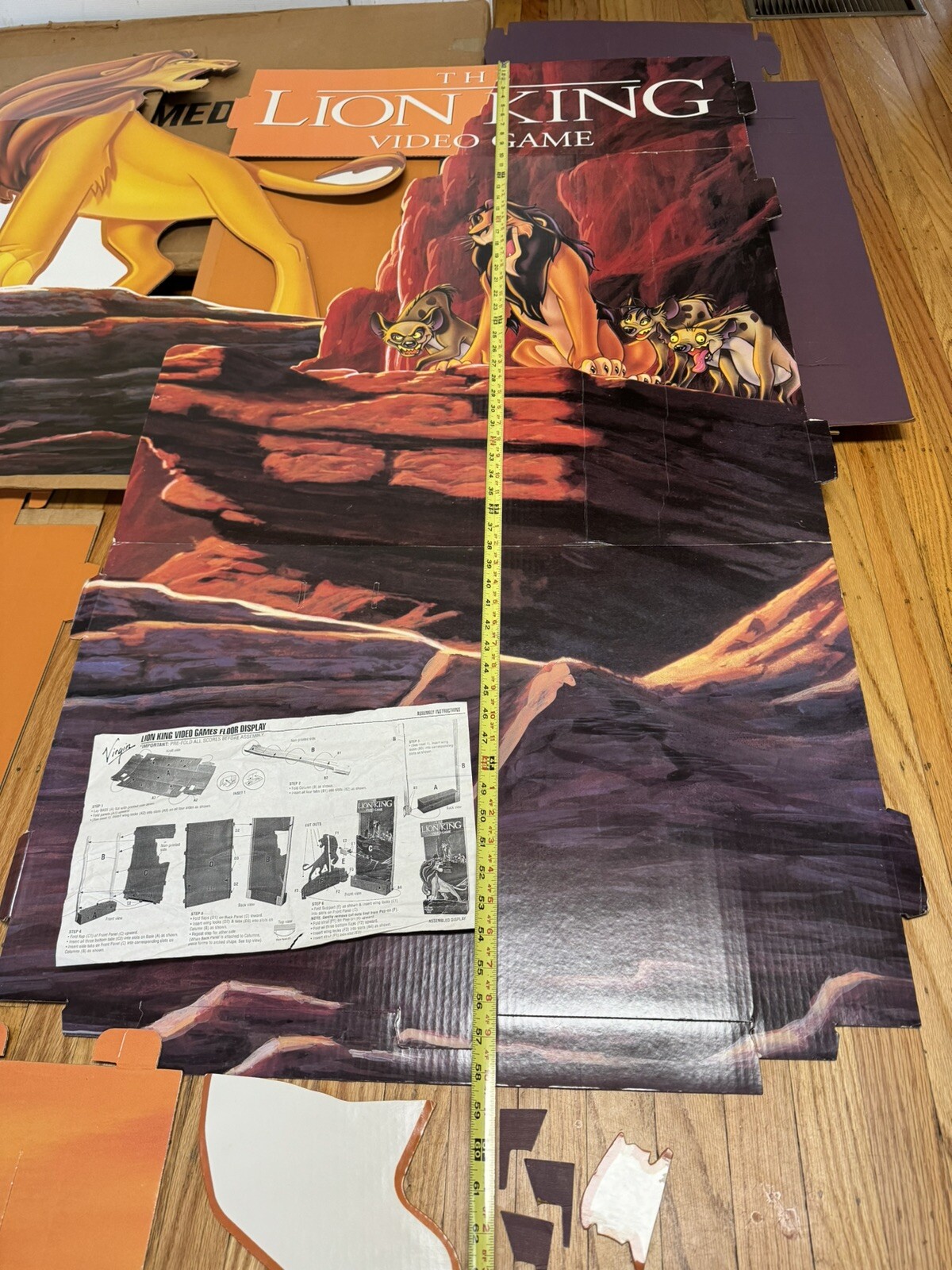 VTG Nintendo SNES Sega Genesis DISNEY LION KING Game Store Display Sign Standee