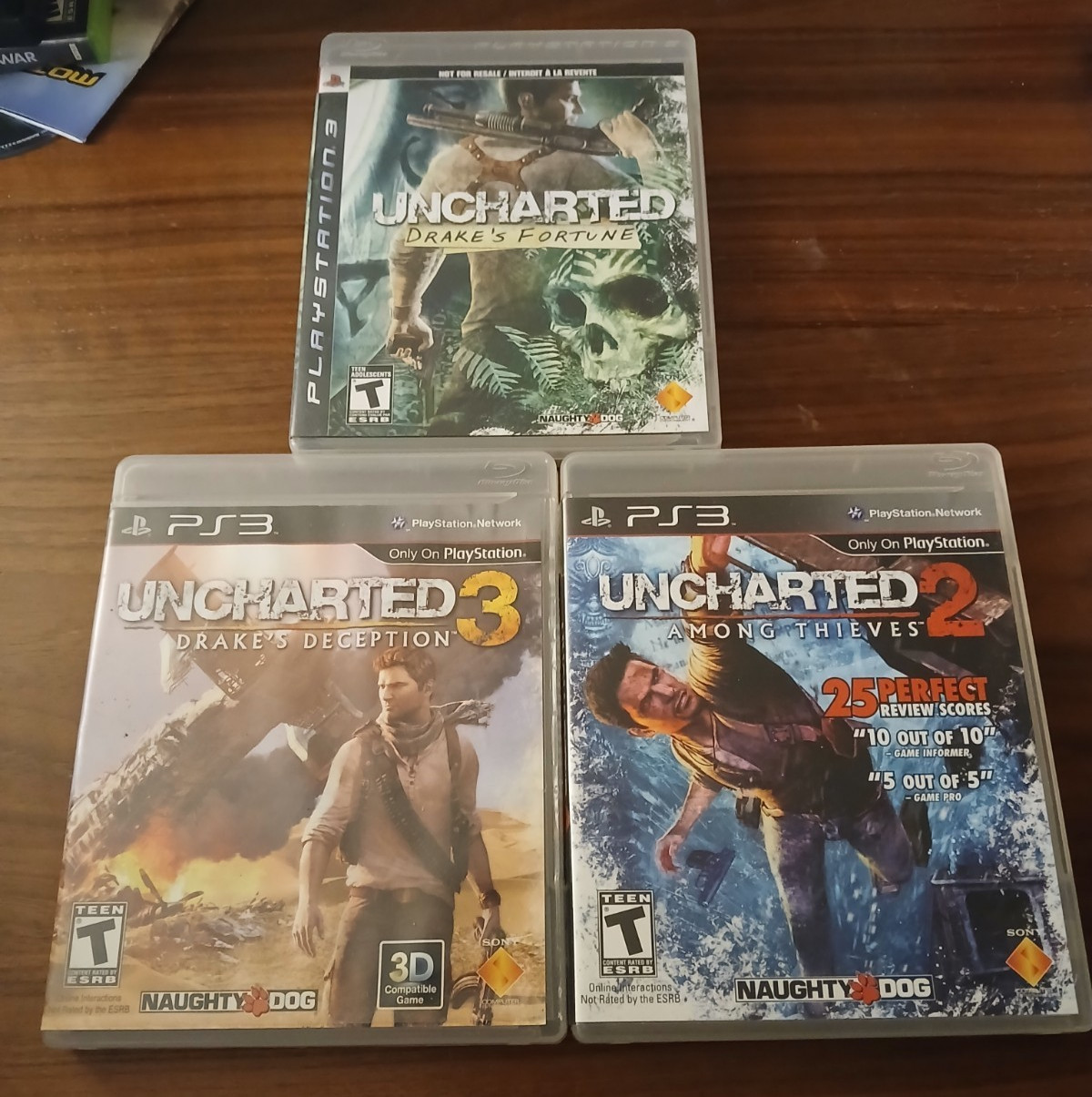 Uncharted 1 2 3 Trilogy 3 Game Lot (Sony PlayStation 3)