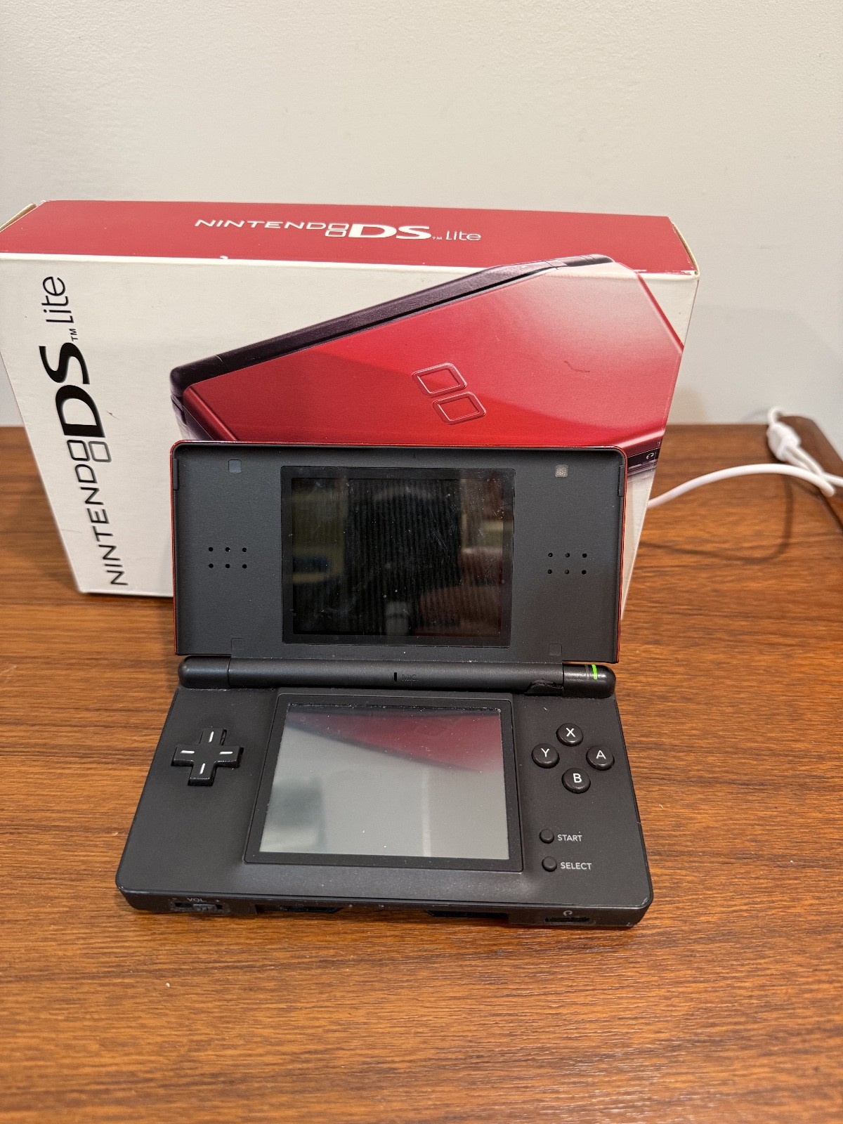 Nintendo DS Lite Red/Black Console In Box Tested Great Condition w/ Accessories