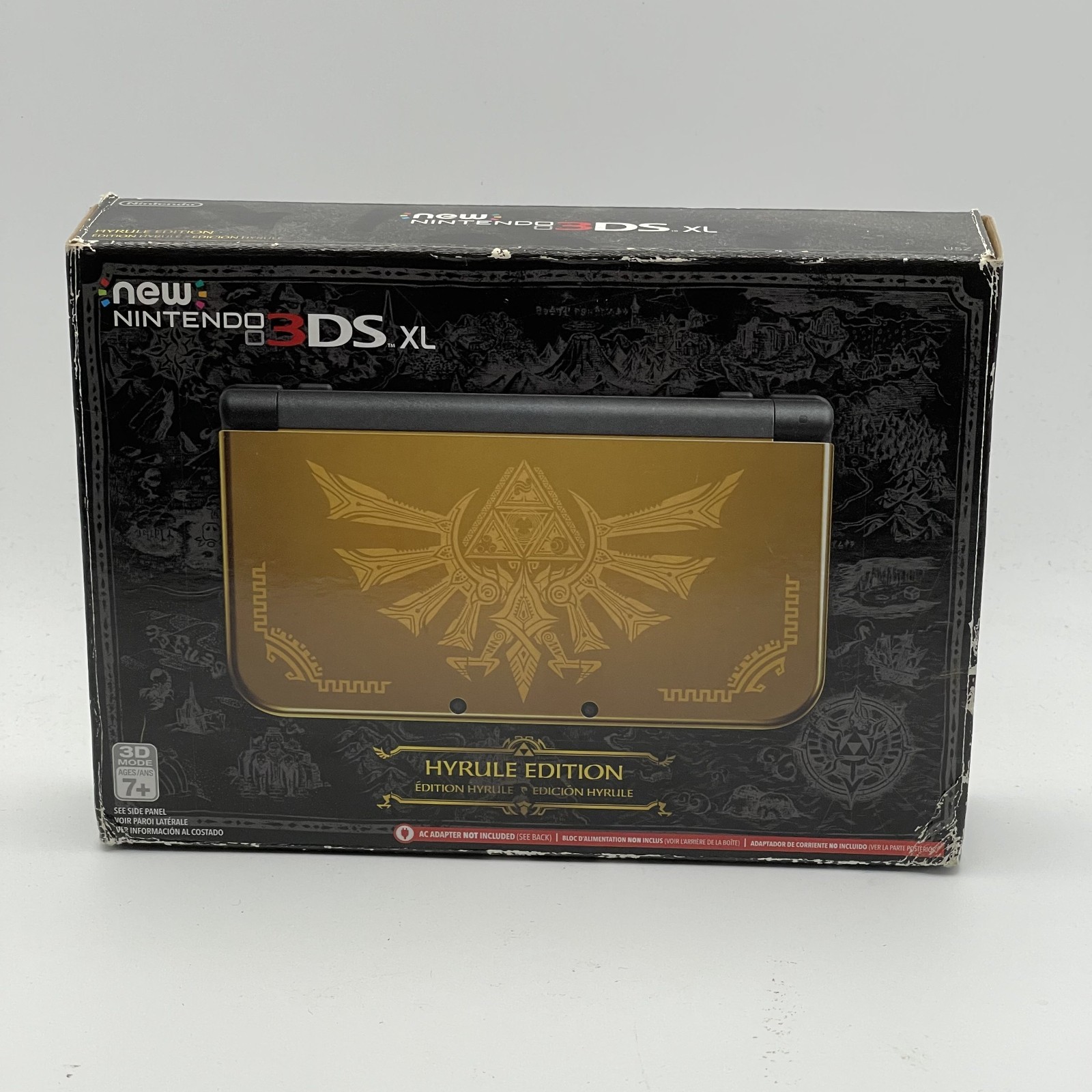 Nintendo New 3DS XL Hyrule Edition Gold Handheld System- CIB- Bottom IPS?