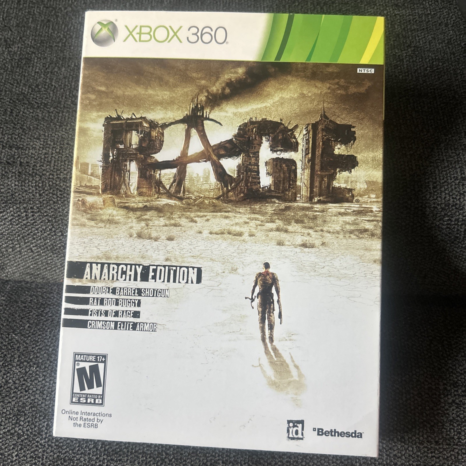 RAGE ANARCHY EDITION First Print w/ Slip Cover Xbox 360, 2011 RARE Sealed New