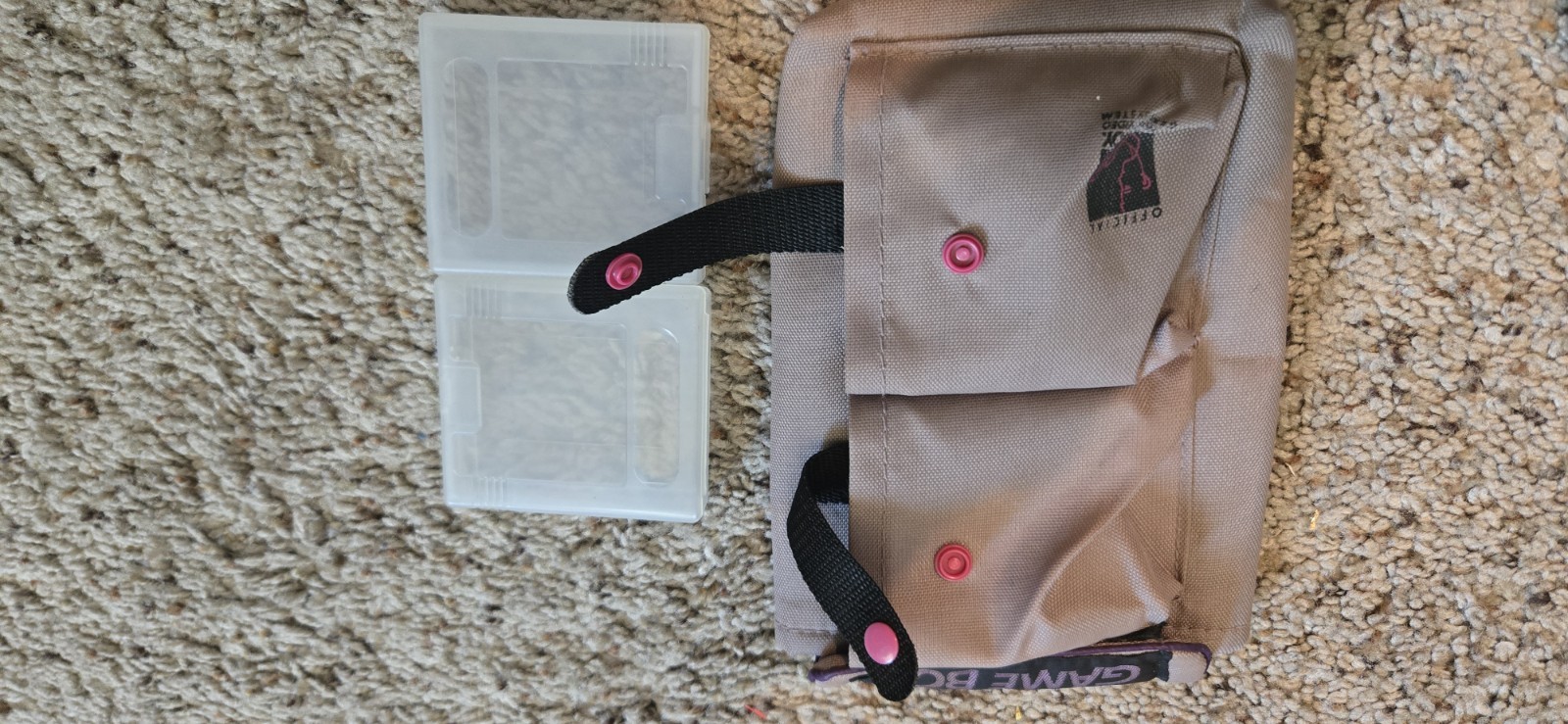 Game Boy Original Case Soft System Carrying Pouch Travel Case, + 2 Game Cases