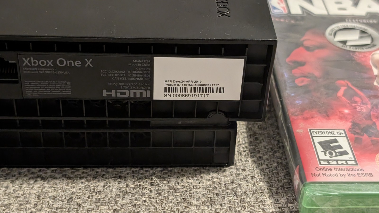 Microsoft Xbox One X 1TB Black Home Console Bundle 1 Controller 5 Games READ