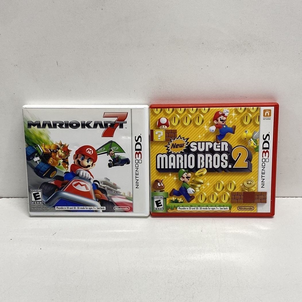 Mario Kart 7 CIB New Super Mario Bros 2 Nintendo 3DS Lot