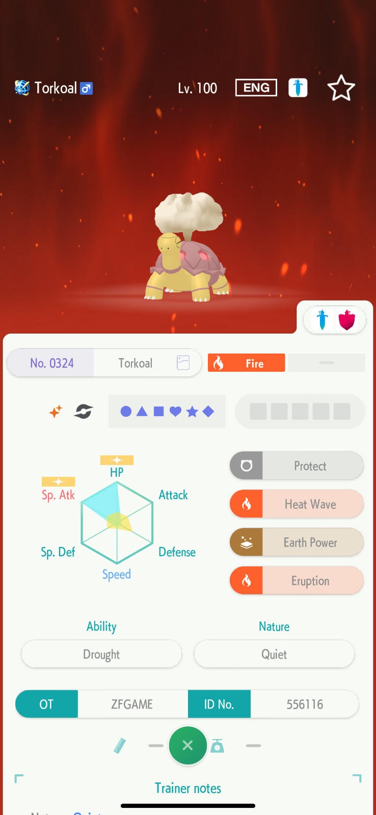 ✨6IV SHINY Torkoal + EVS🚀 POKEMON HOME✨Champions✨Online delivery⚡