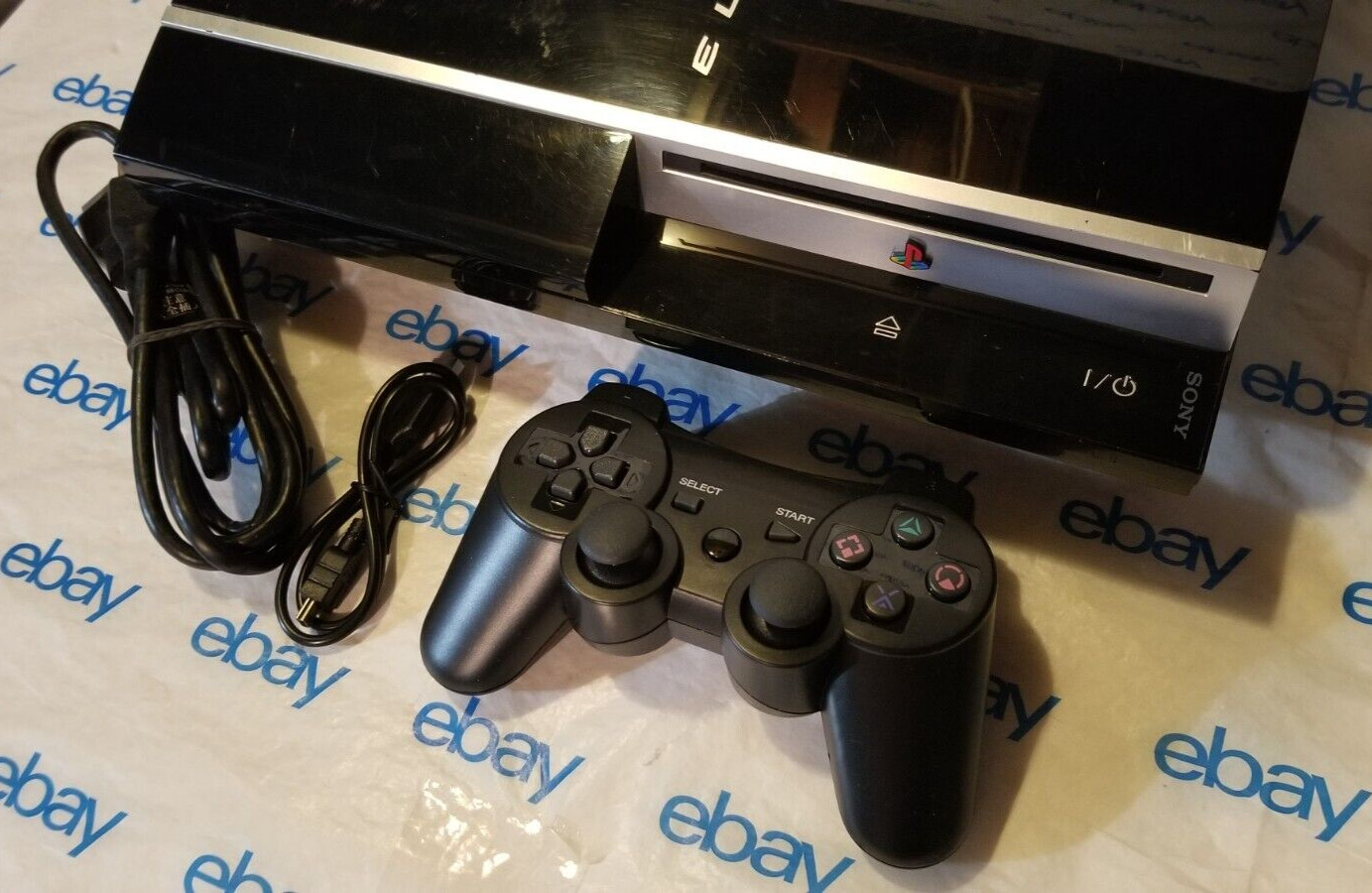 Sony PlayStation 3 40GB Console Black CECHG01 with Controller TESTED
