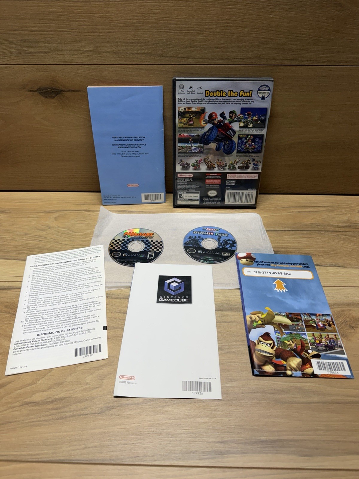 Mario Kart: Double Dash & Bonus Disk (2003) CIB For Nintendo GameCube w/ Manual!