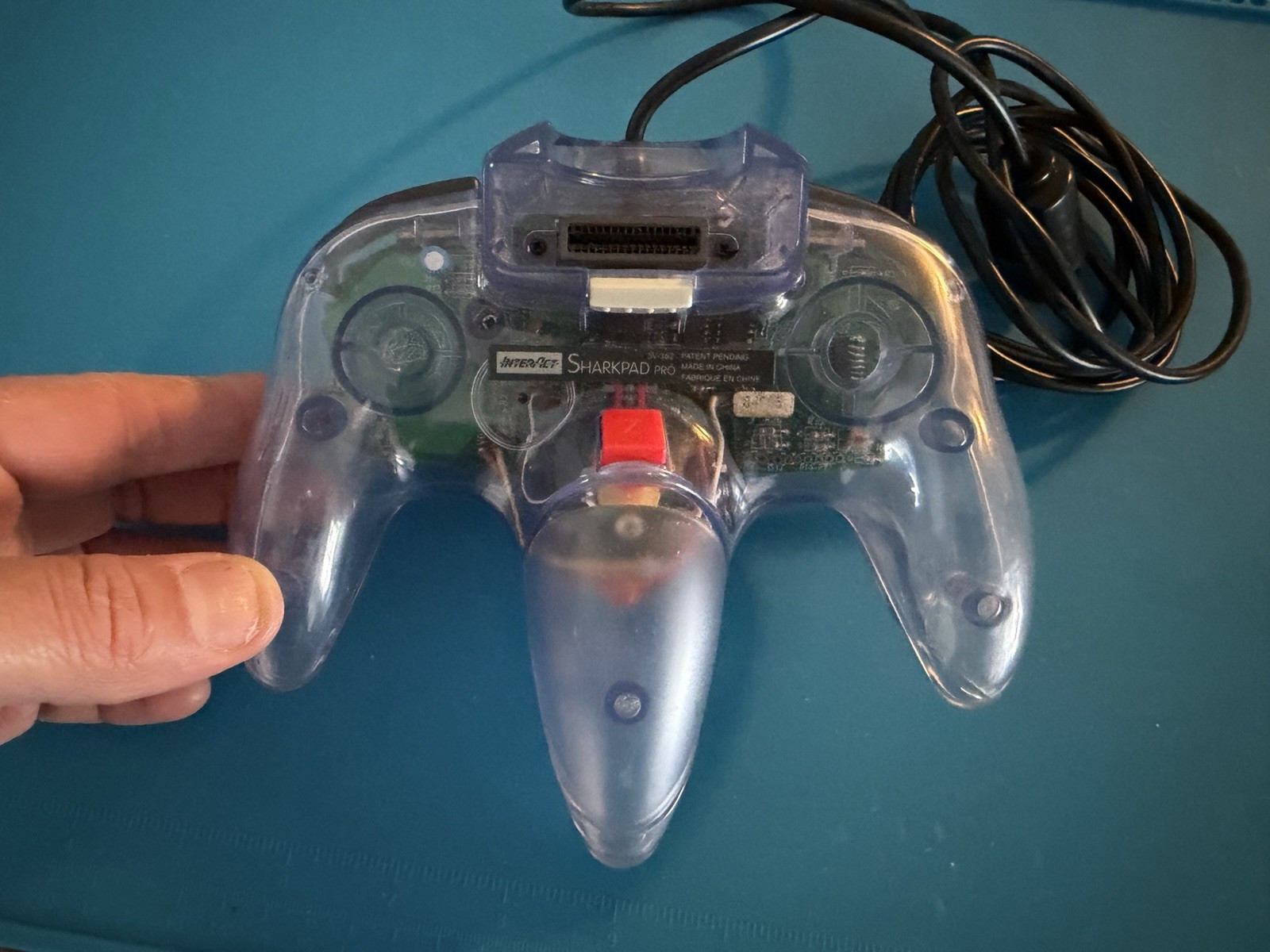 Vintage InterAct SharkPad Pro Clear SV-362 Controller for Nintendo 64 Untested