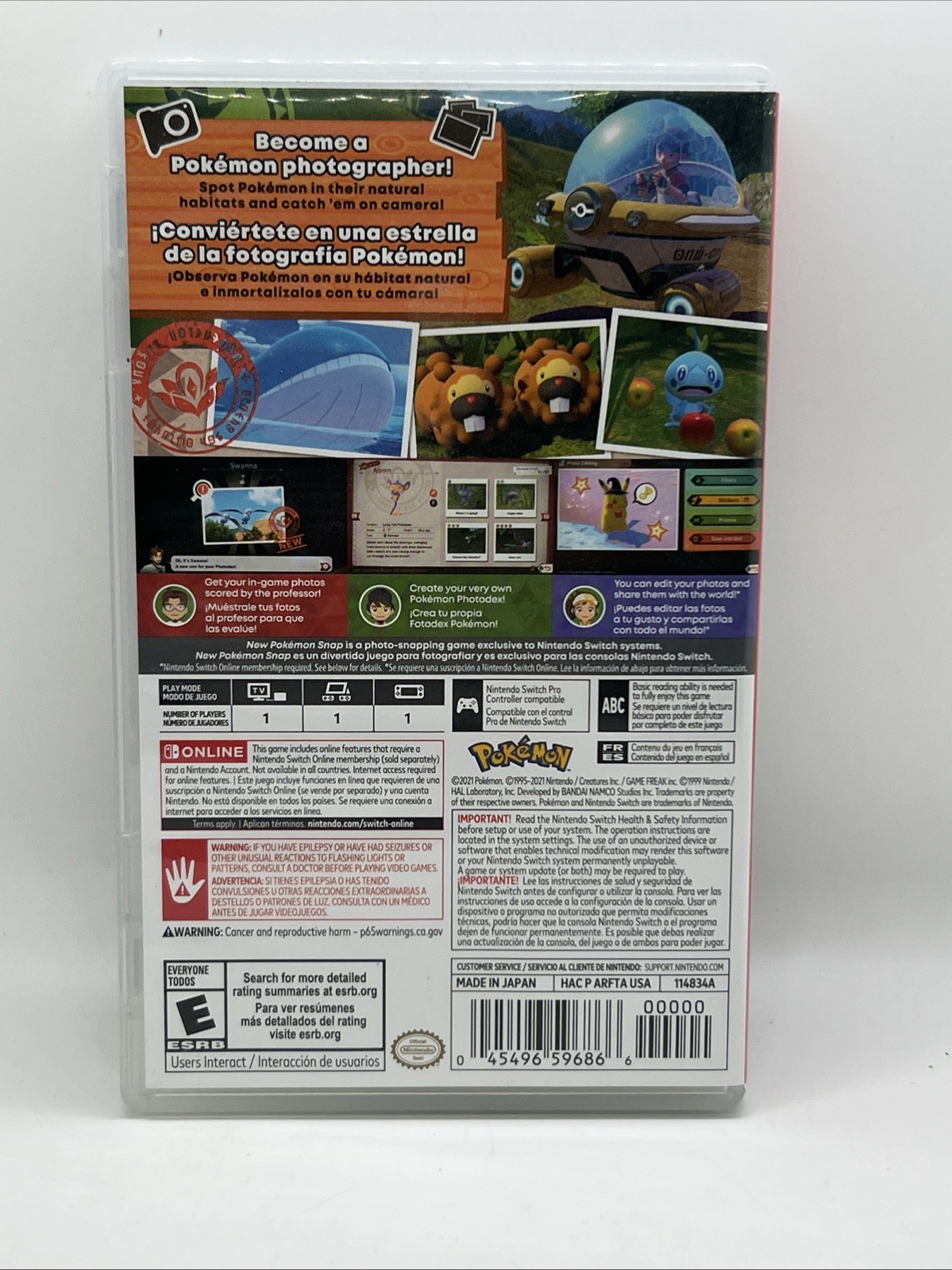 New Pokemon Snap – Nintendo Switch w/ Case. Tested Authentic. Fast Shipping!