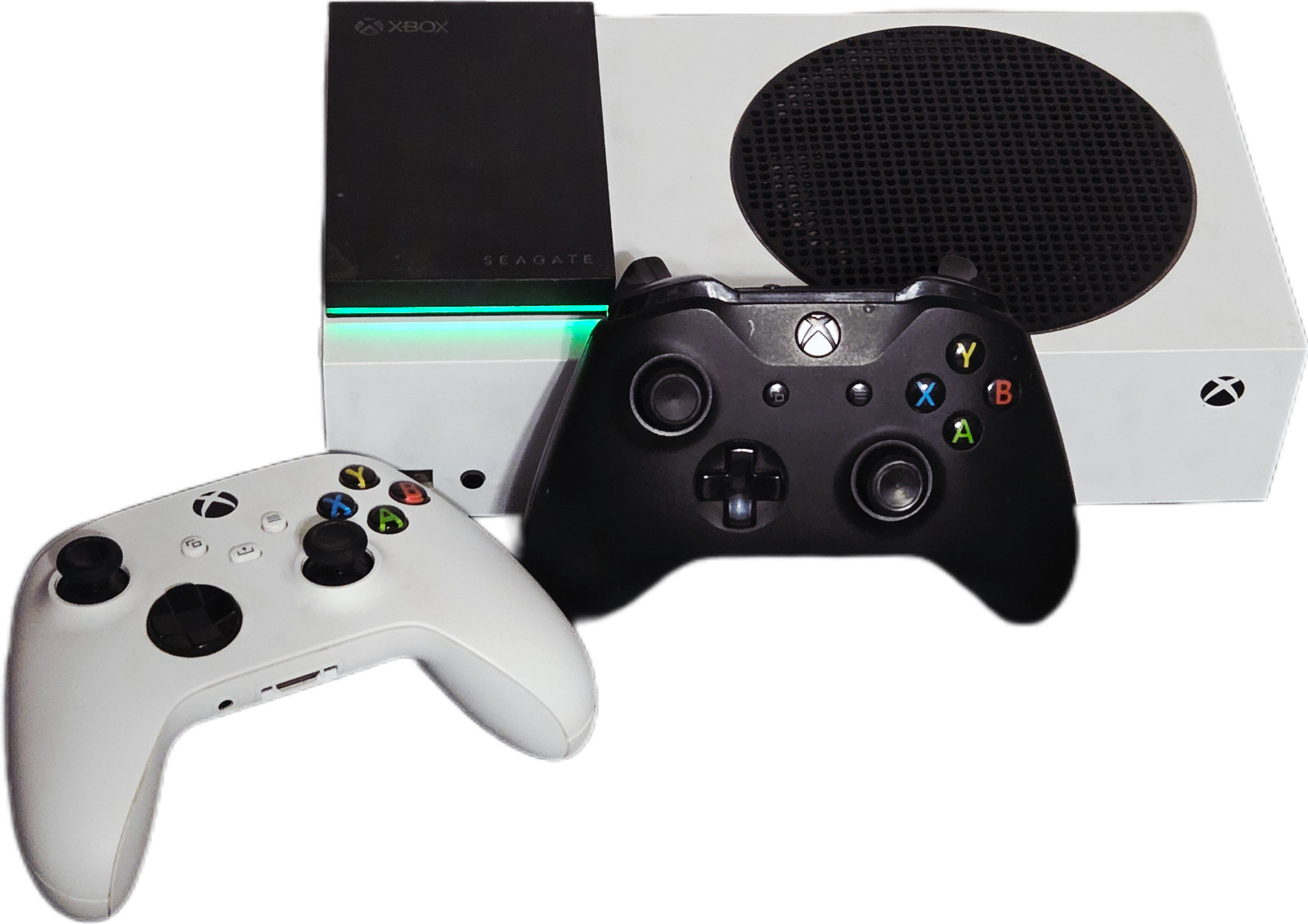Xbox Series S 512GB Digital Console Bundle 2TB Seagate HD 2 Controllers 4K White